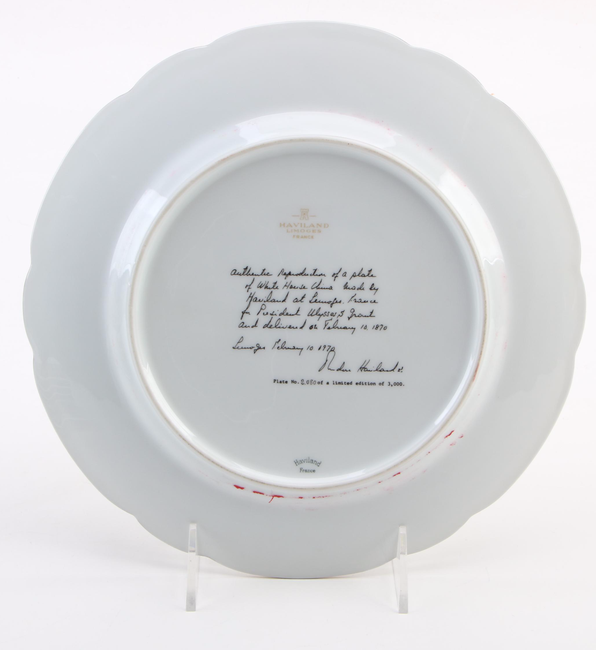 Haviland Limited Edition President Grant Plate with Other Limoges Dishes