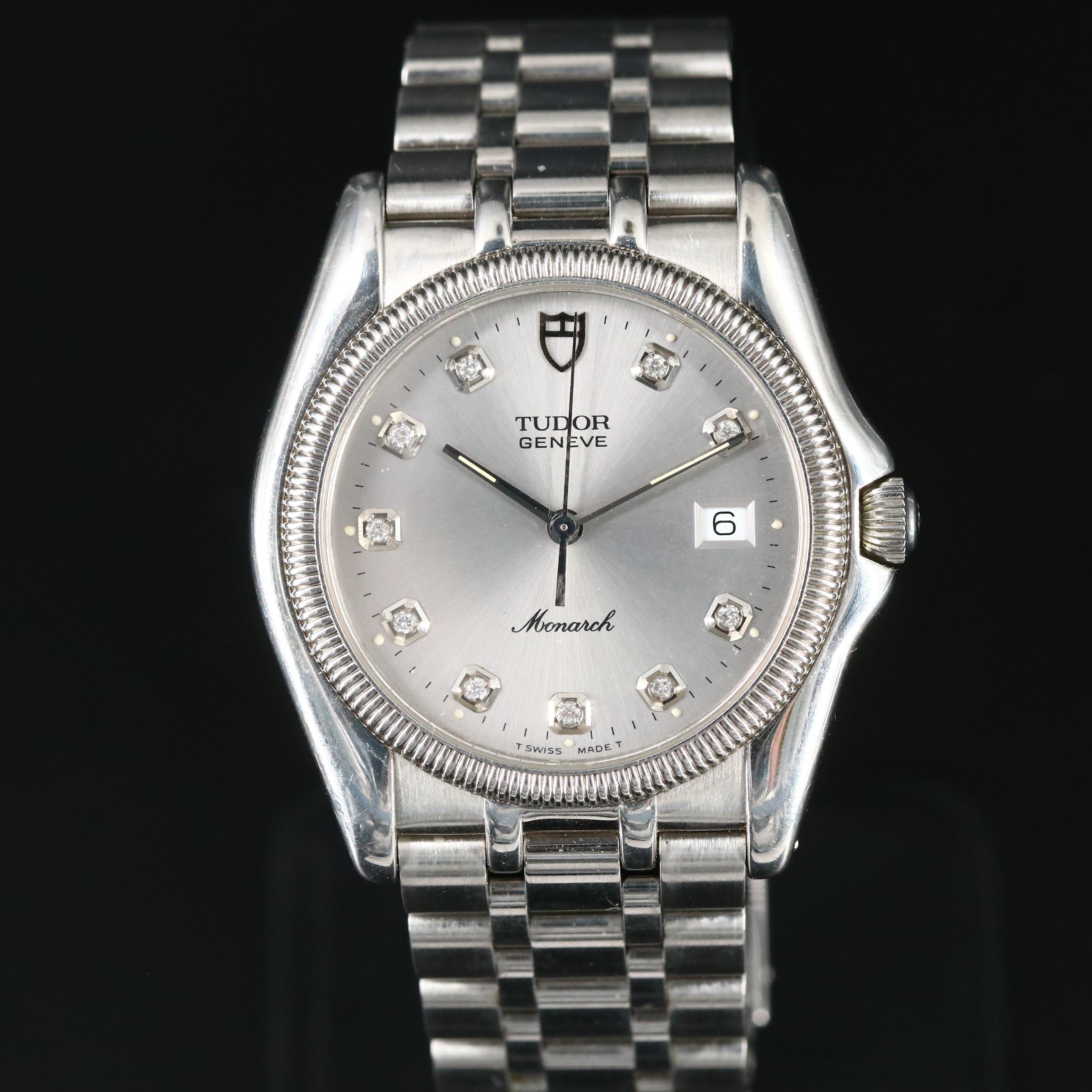 Tudor Monarch Diamond Dial Quartz Watch