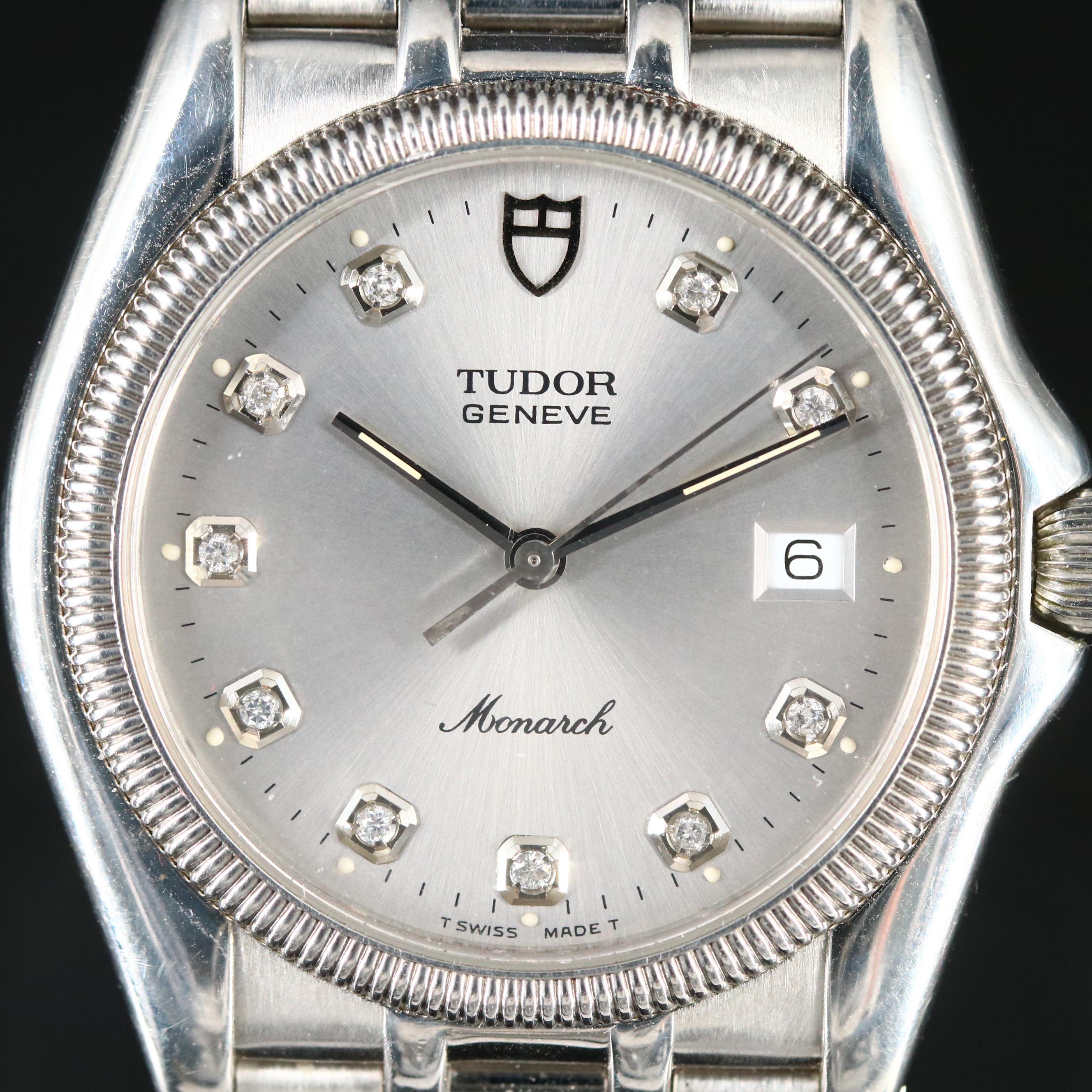 Tudor Monarch Diamond Dial Quartz Watch