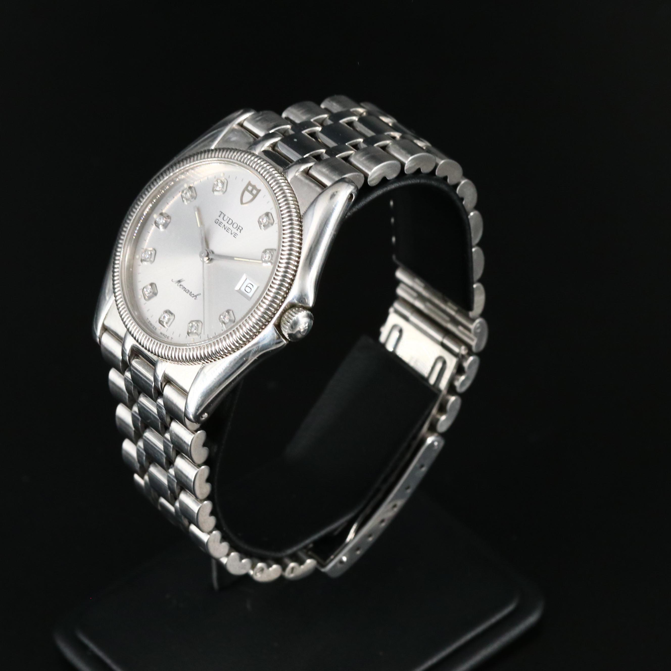 Tudor Monarch Diamond Dial Quartz Watch