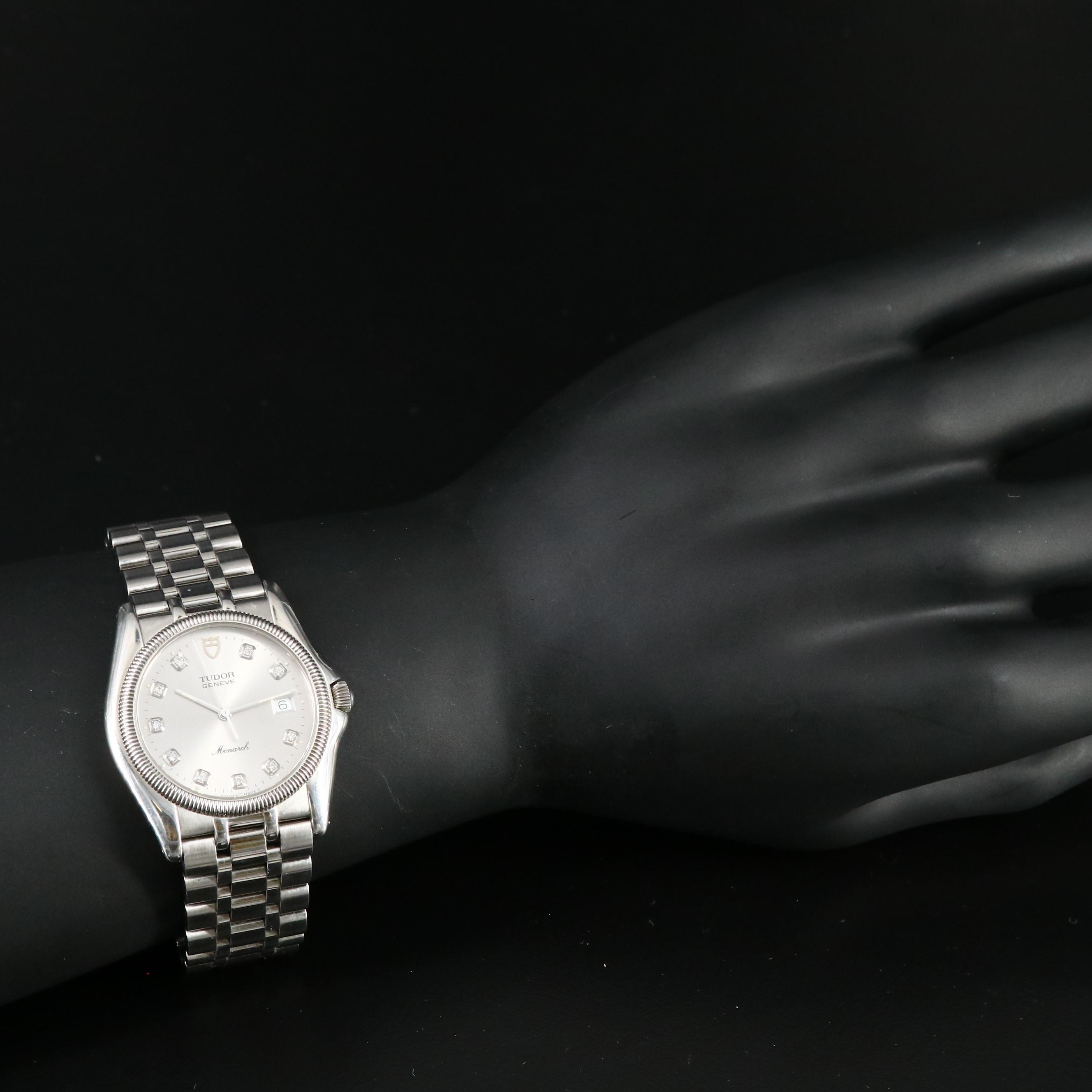 Tudor Monarch Diamond Dial Quartz Watch