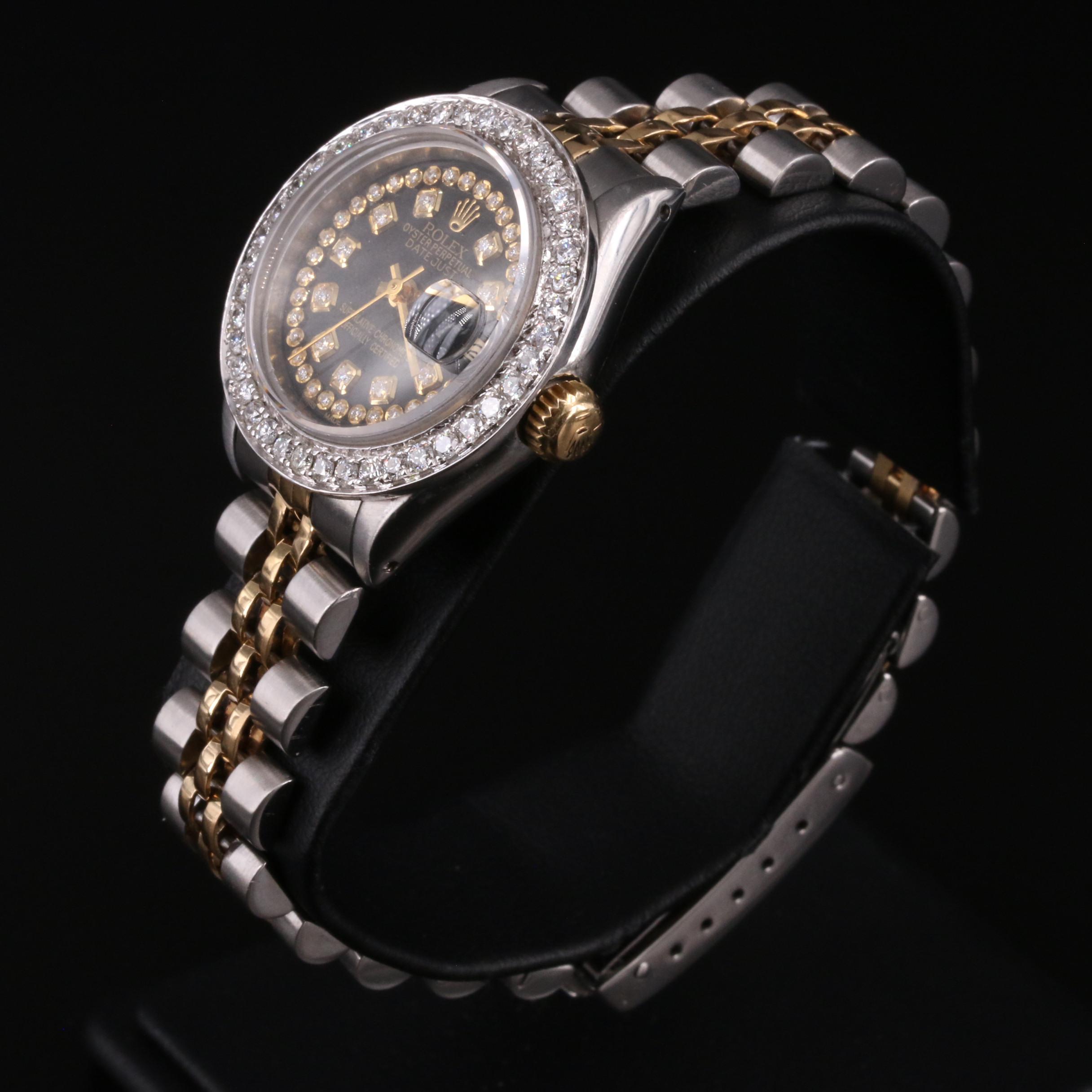 1983 Rolex "Datejust" 1.14 CTW Diamond Dial and Bezel Watch