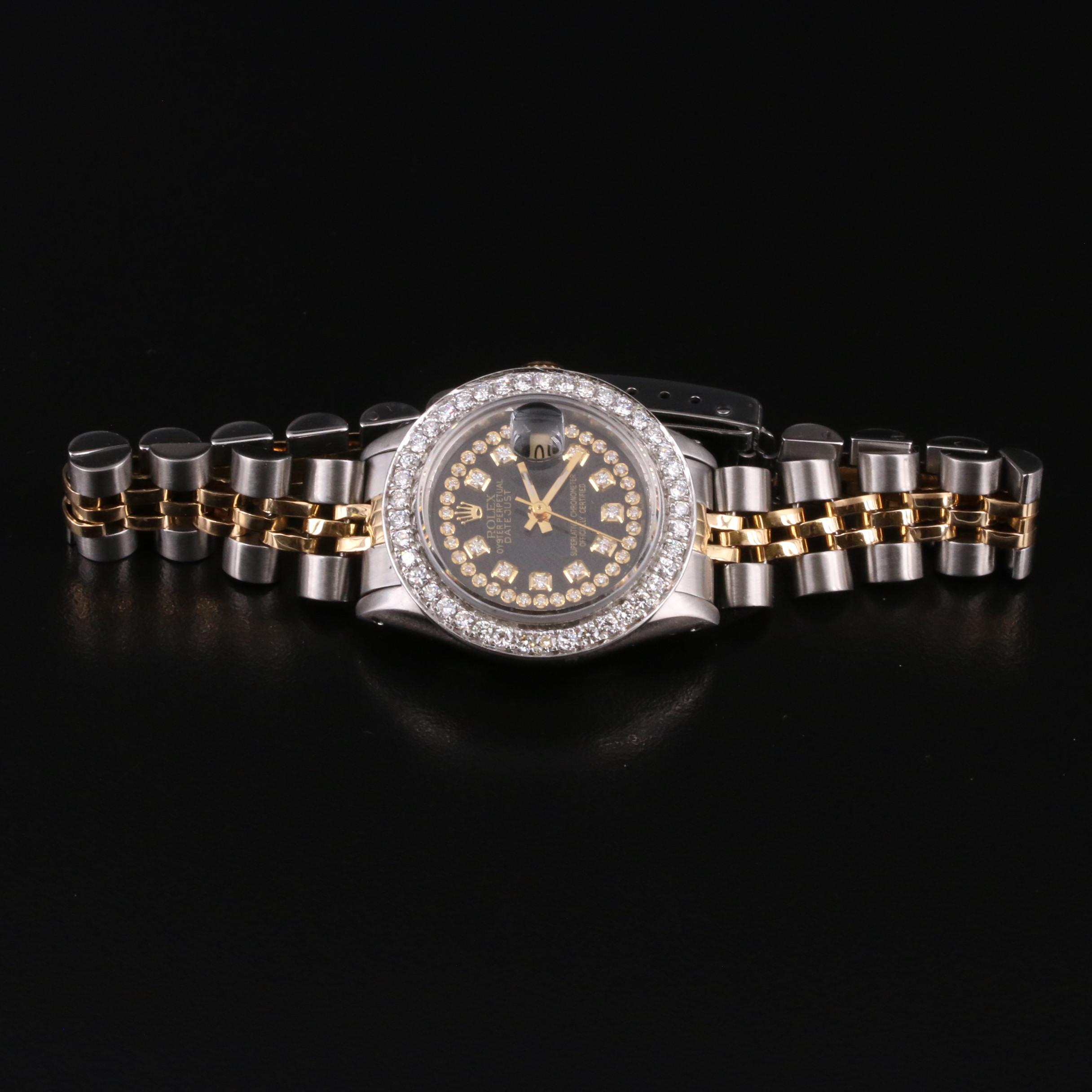1983 Rolex "Datejust" 1.14 CTW Diamond Dial and Bezel Watch