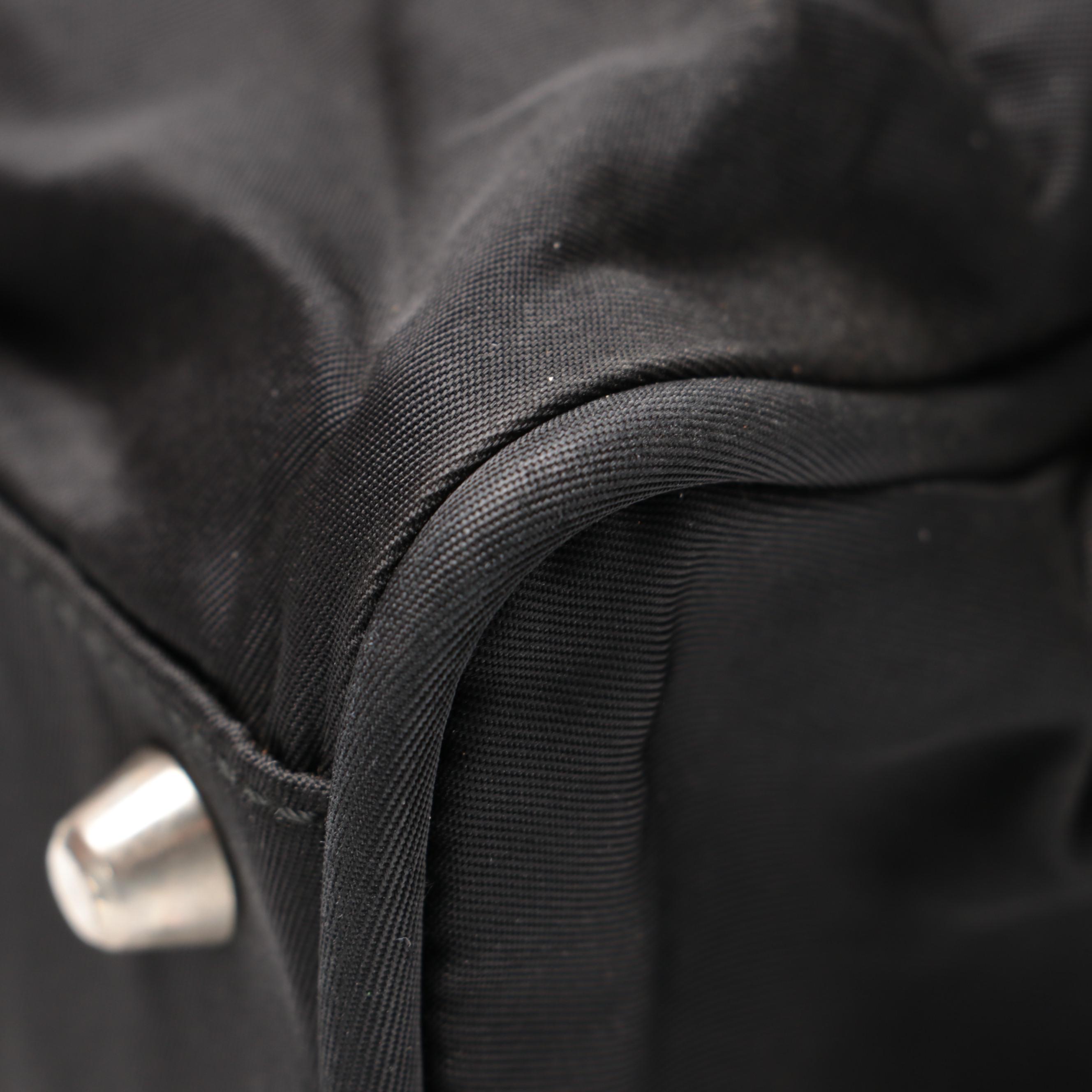 Prada Zip Satchel in Black Tessuto Nylon and Leather