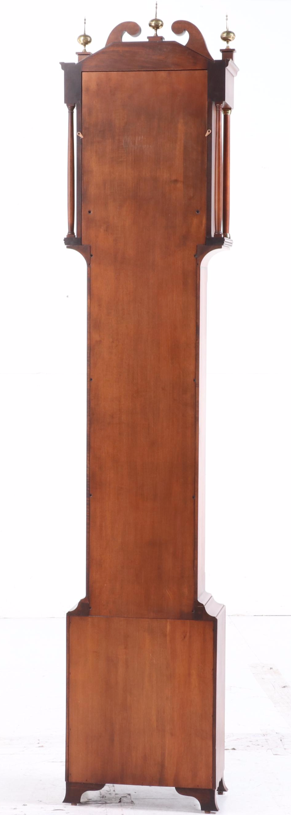 Henry Ford Museum "Jacob Eby" Federal Style Harewood & Marquetry Tall Case Clock