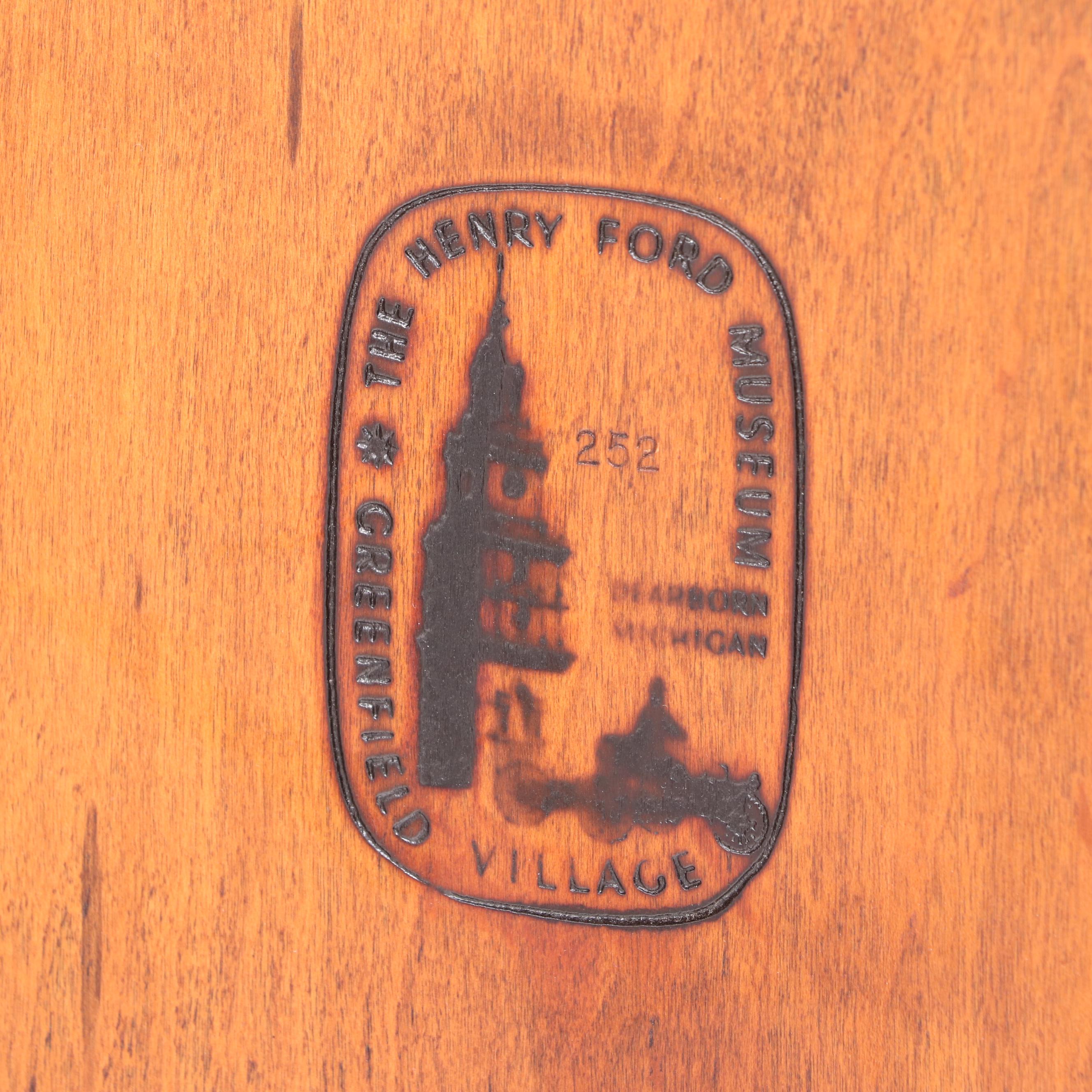 Henry Ford Museum "Jacob Eby" Federal Style Harewood & Marquetry Tall Case Clock