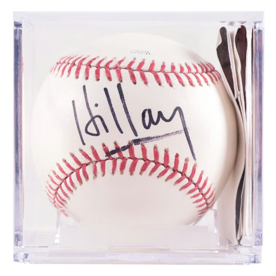 Hillary Clinton Signed Rawlings Major League Baseball, COA