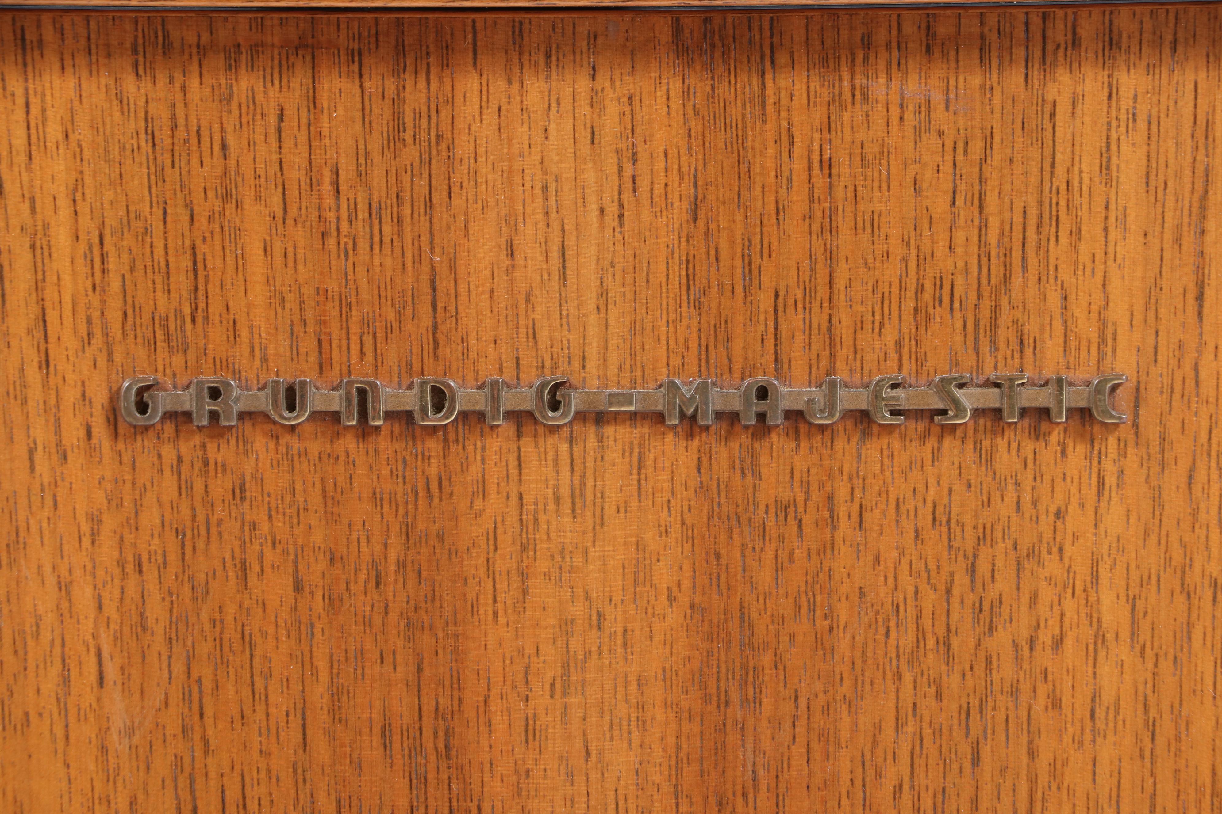 Grundig-Majestic Mid Century Modern Walnut Stereo Console, Model SO 121 PX