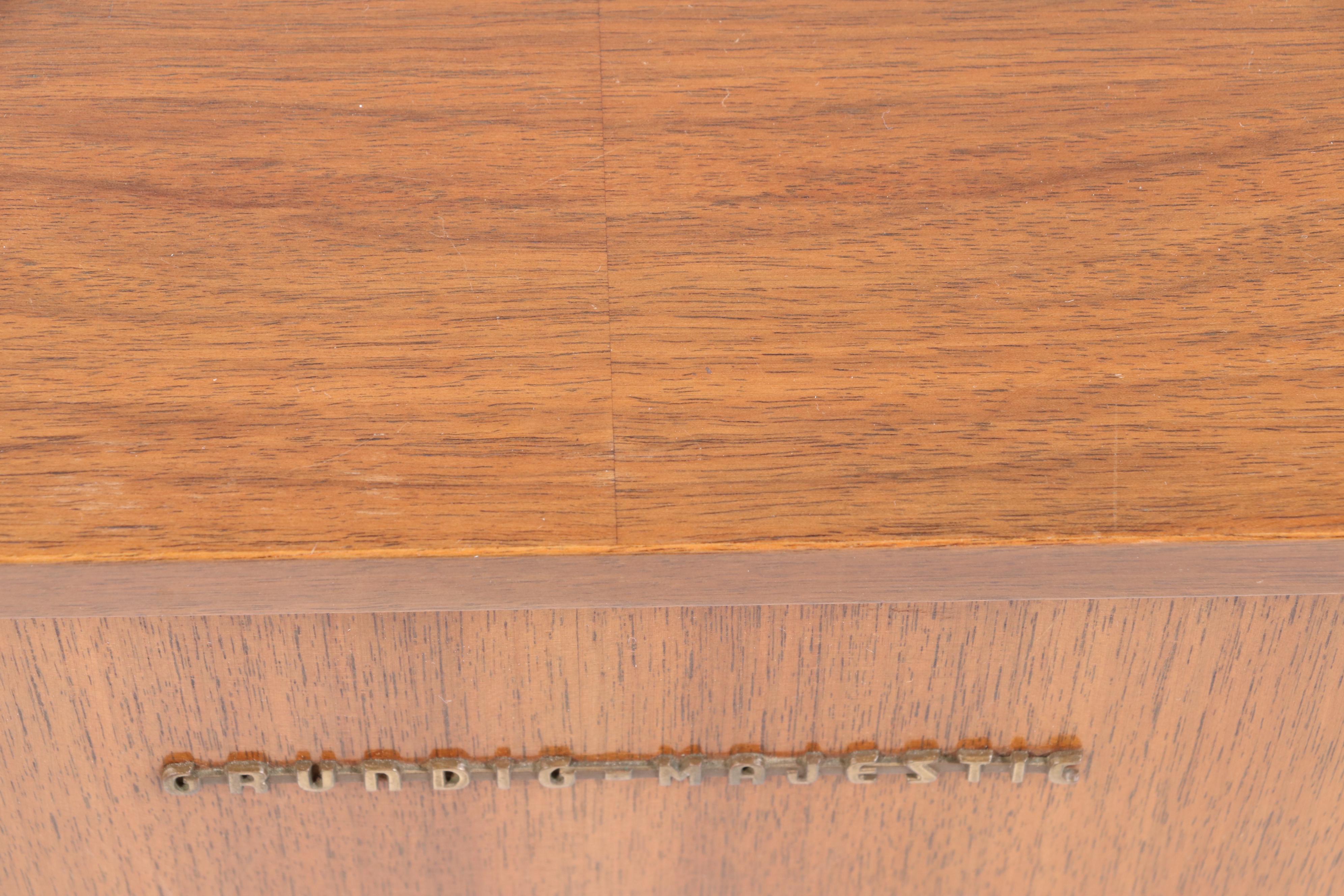 Grundig-Majestic Mid Century Modern Walnut Stereo Console, Model SO 121 PX