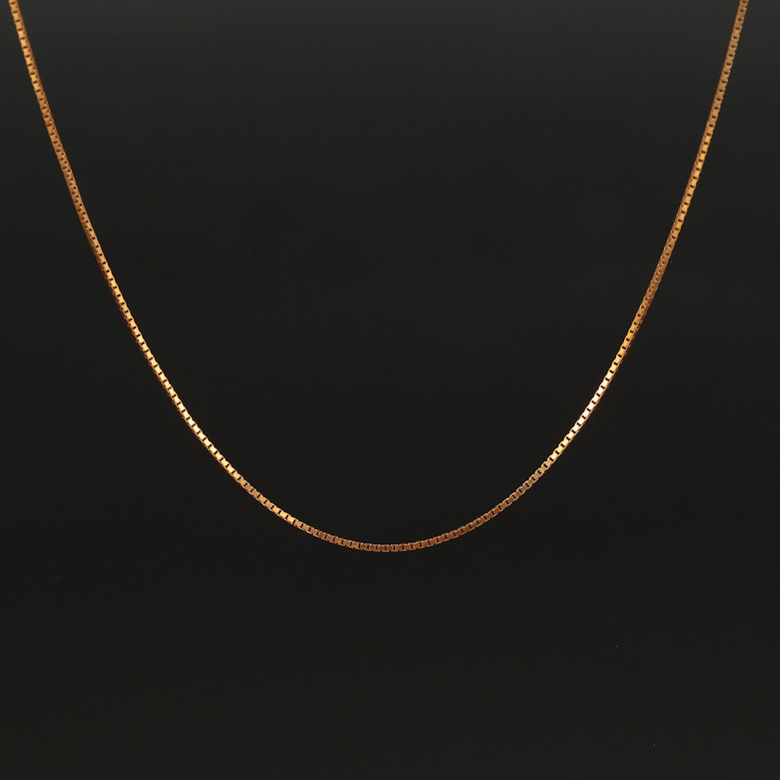 14K Box Chain Necklace