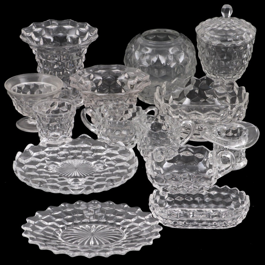 Fostoria "American" Glass Tableware and Accessories, Mid-20th Century