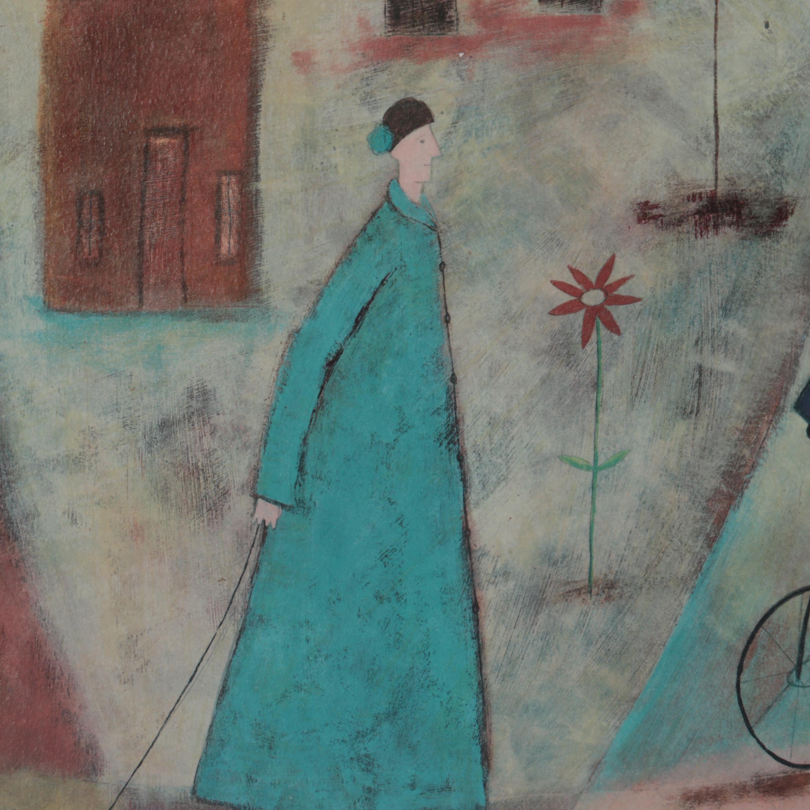 Paula McArdle Giclée "Walking the Dog"