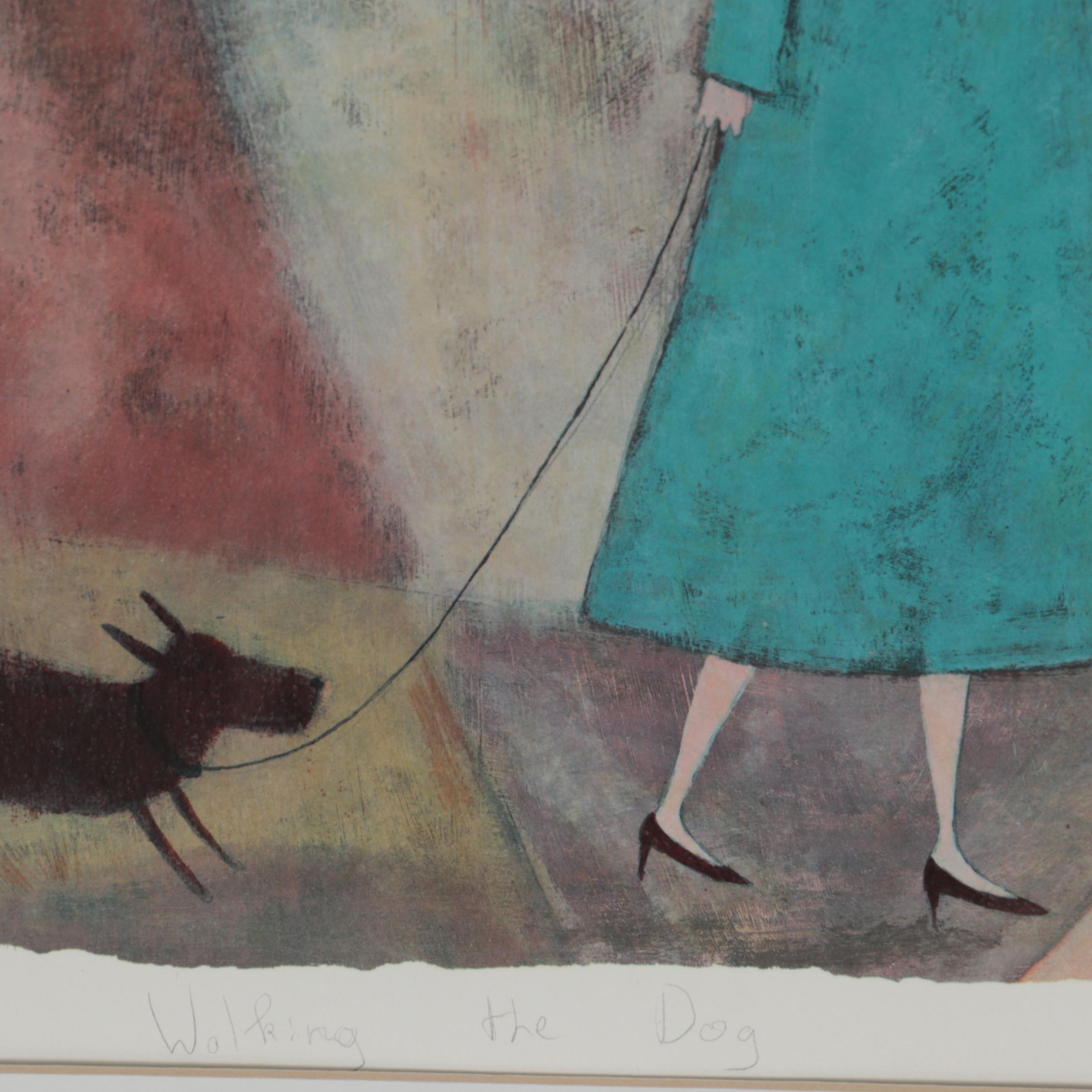 Paula McArdle Giclée "Walking the Dog"