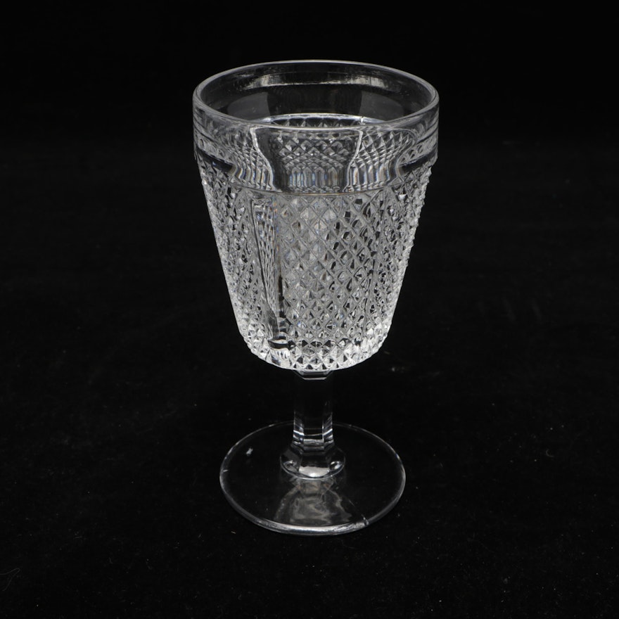 Fostoria "Diamond Point" Water Goblets and Wine Glasses, 1973–1974