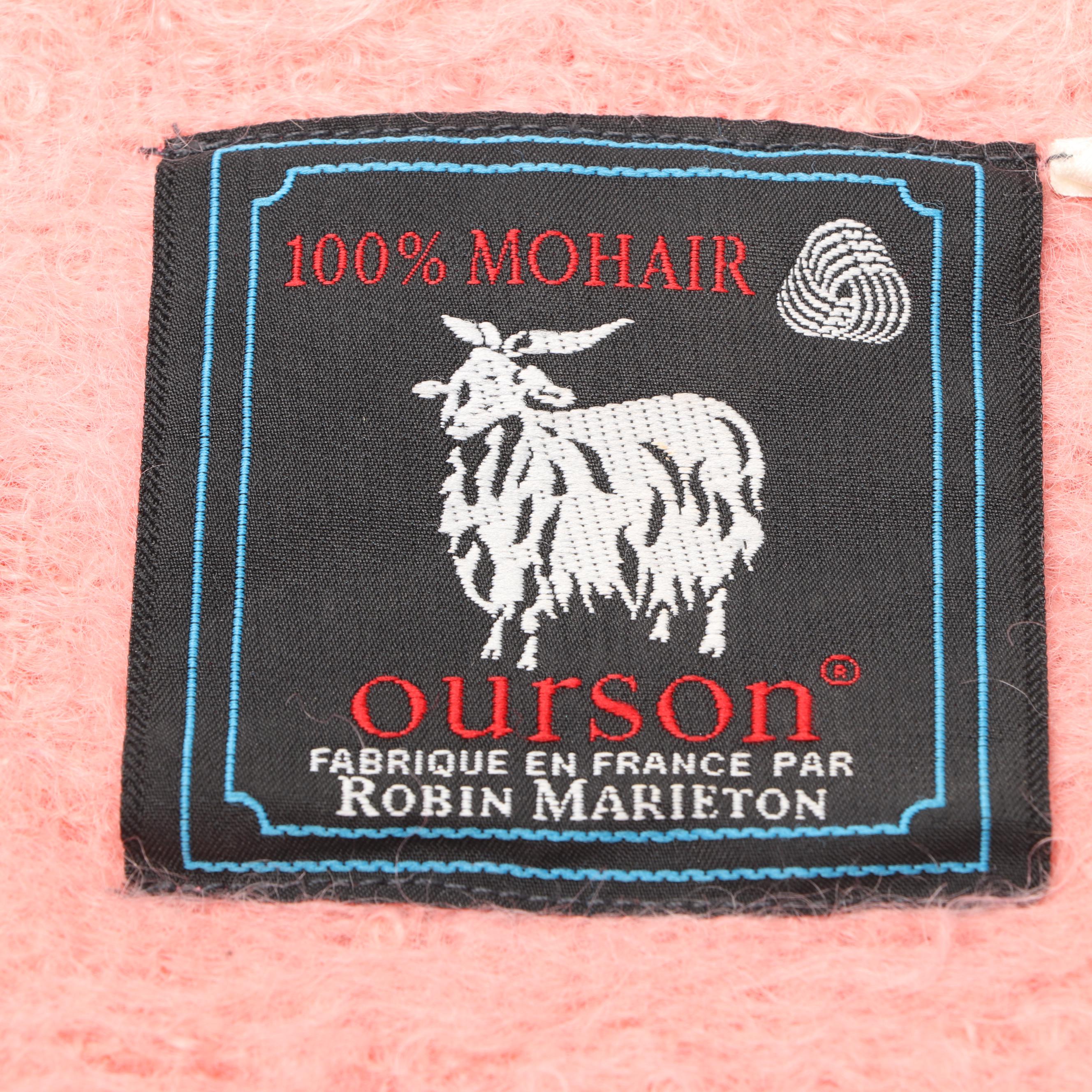 Ourson Robin Marieton French Mohair Throw Blanket