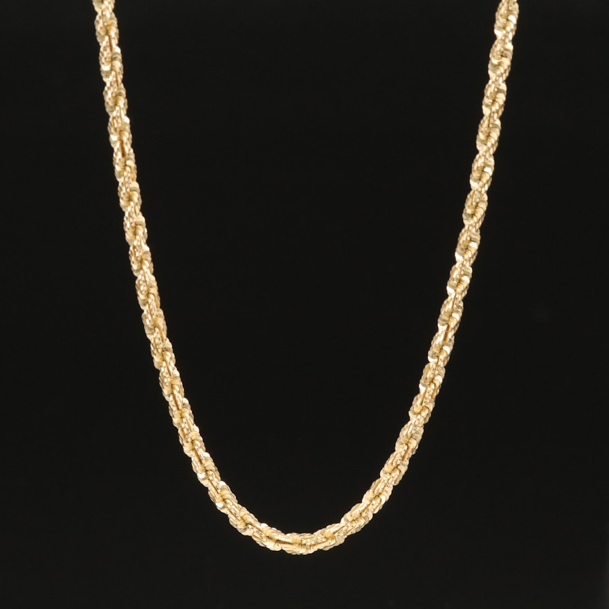 14K Tinsel Chain Necklace