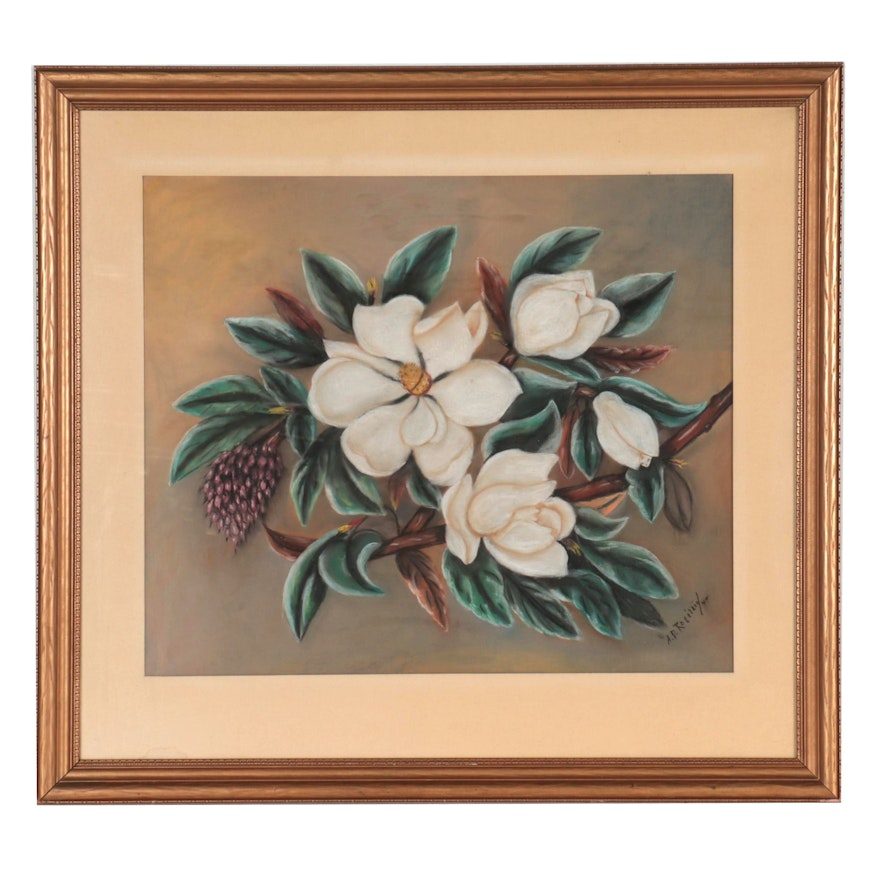 Pastel Drawing of Magnolias, 1949