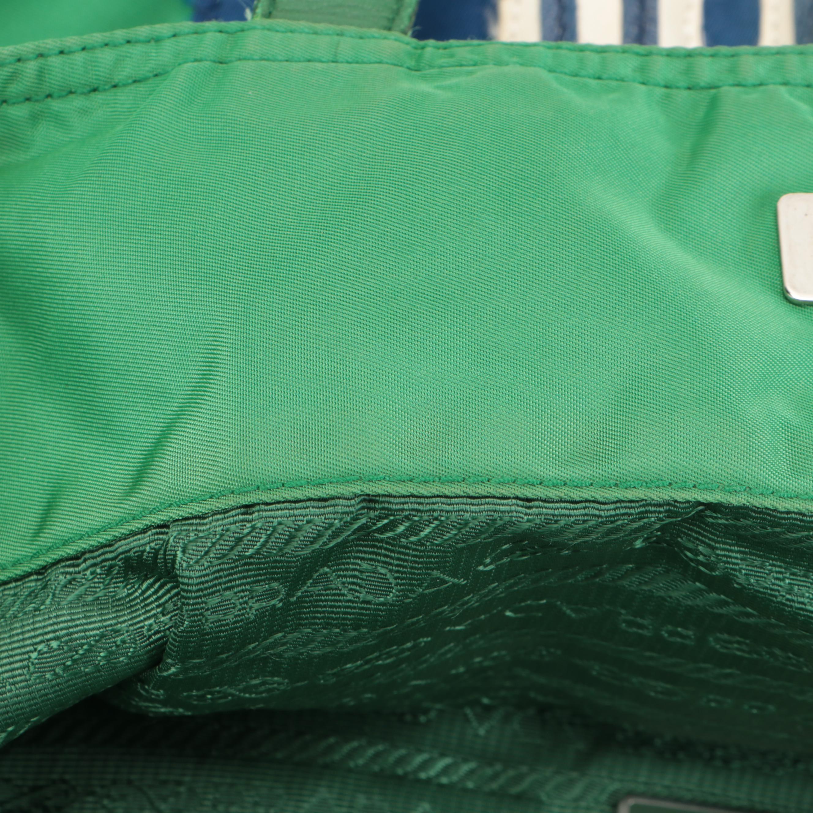 Prada 2008 Summer Olympics Teddy Bear Green Tessuto Nylon Tote