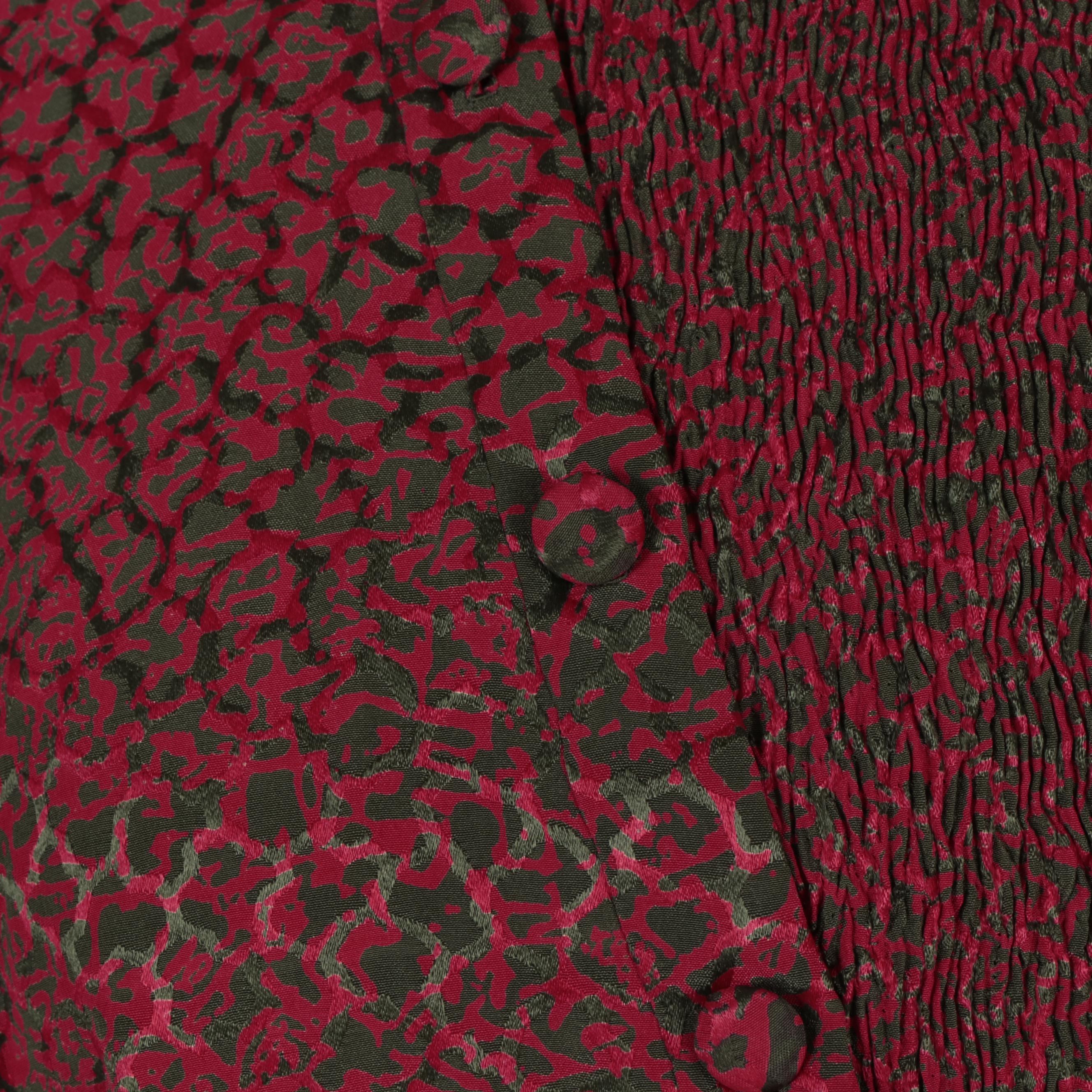 Elizabeth Arden Abstract Print Silk Jacquard Blouse