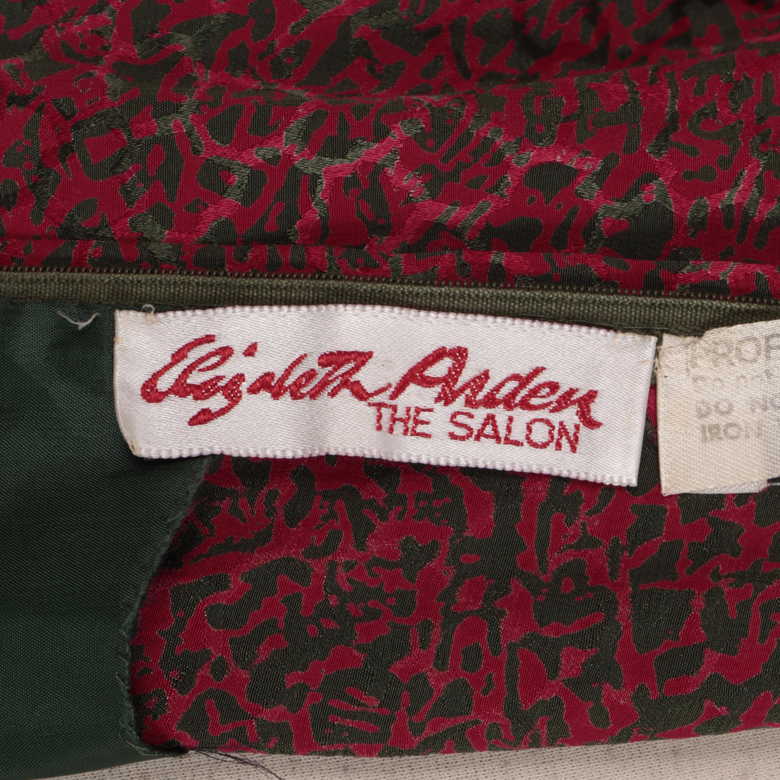 Elizabeth Arden Abstract Print Silk Jacquard Blouse