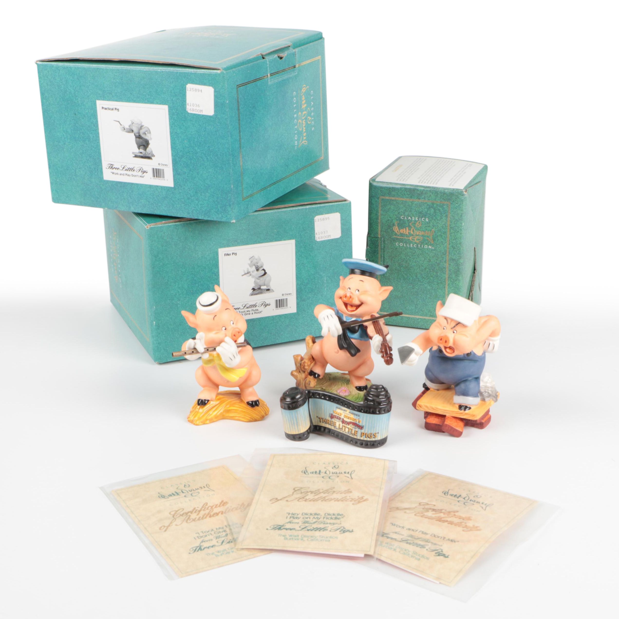 Walt Disney Classics Collection "Three Little Pigs" Figurines