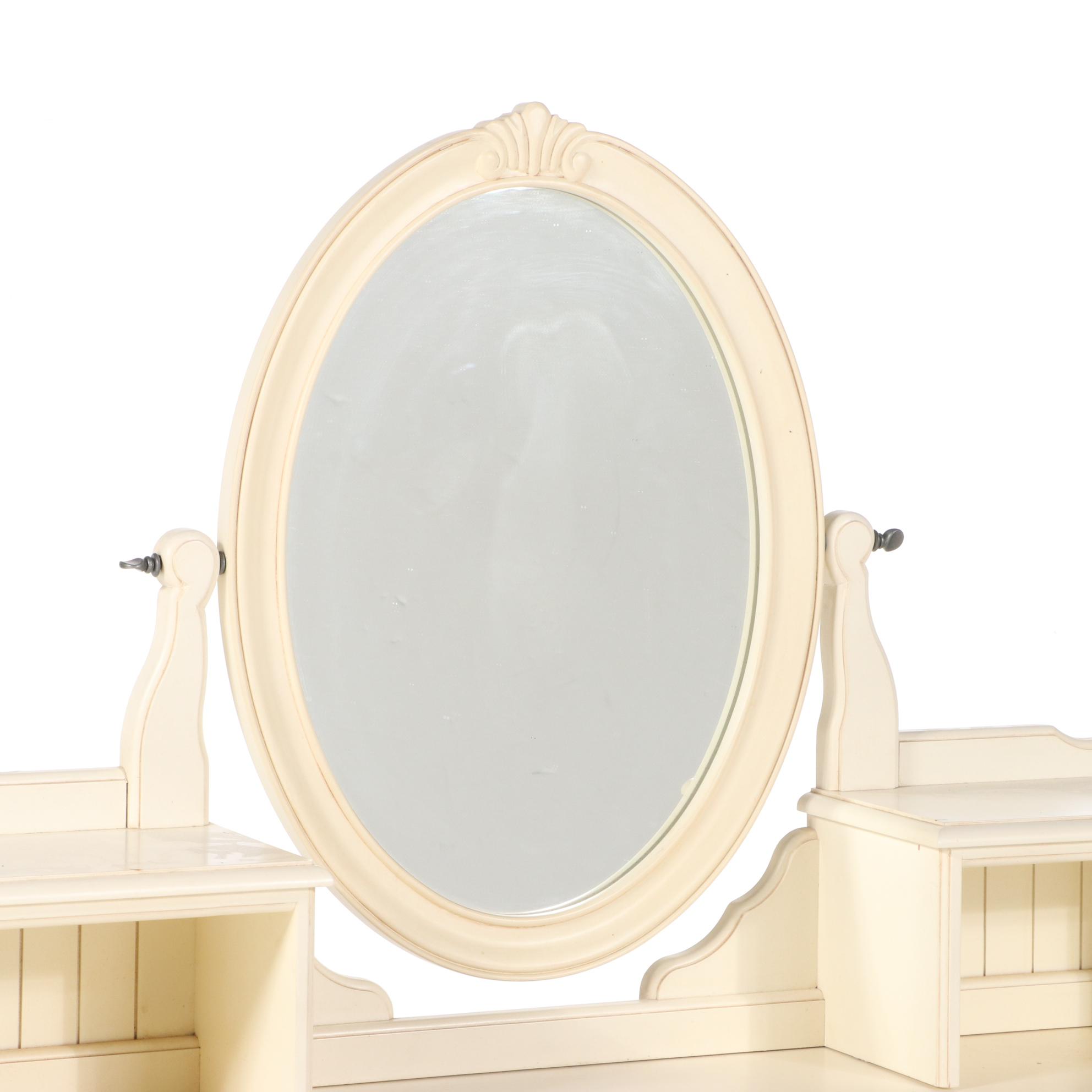 Ethan Allen "Chloe" Cream-Painted Vanity Table