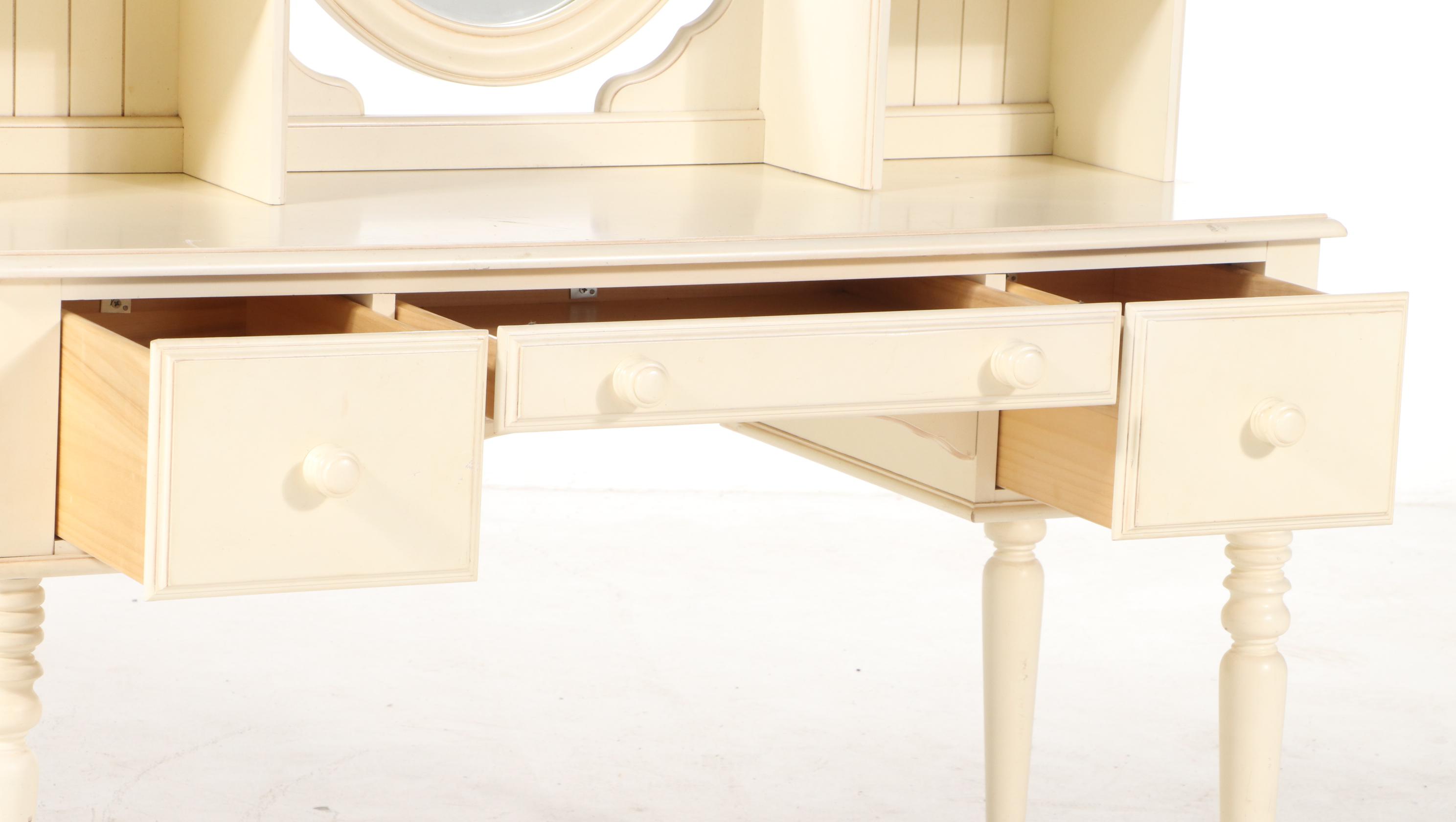 Ethan Allen "Chloe" Cream-Painted Vanity Table