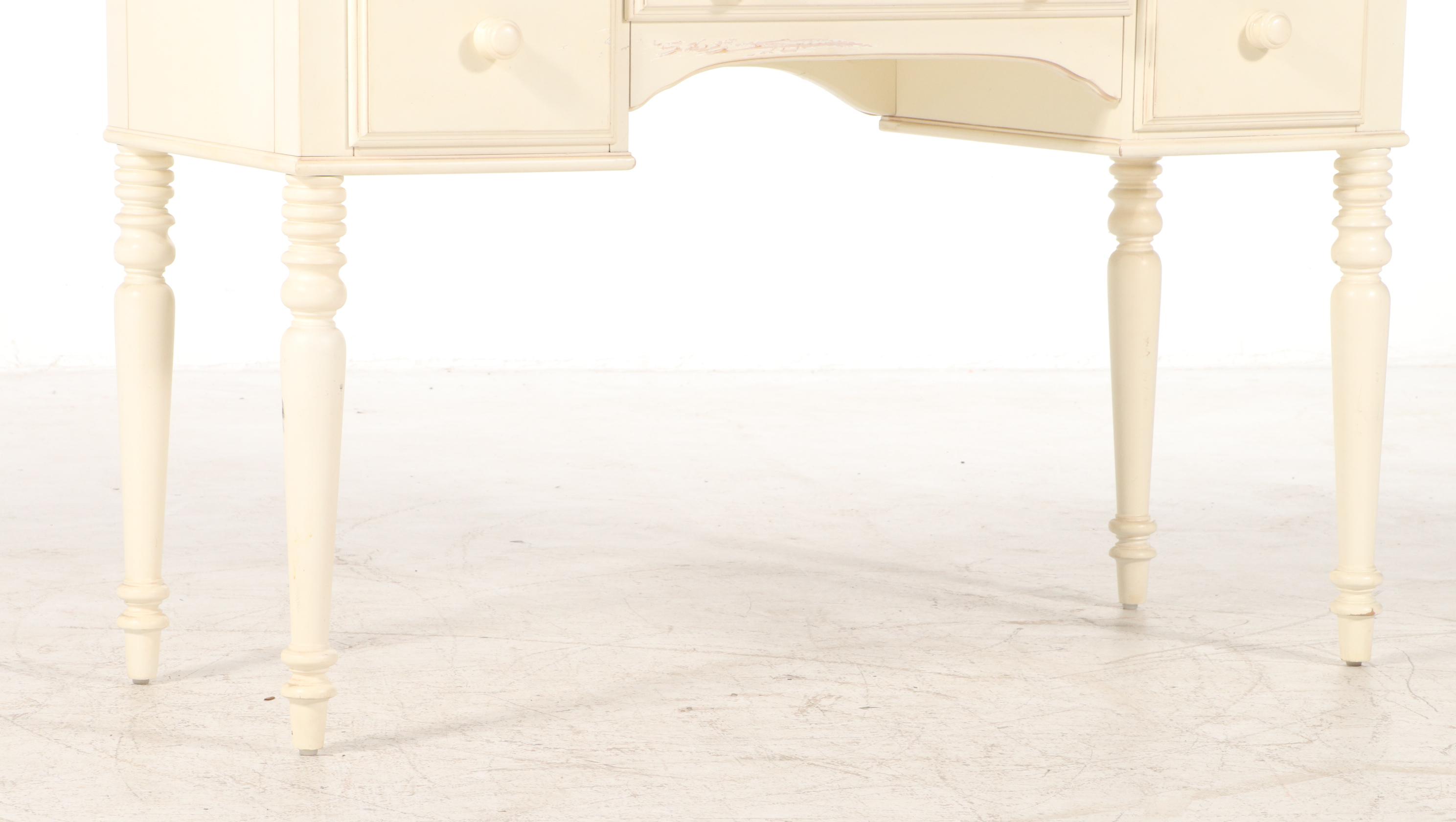 Ethan Allen "Chloe" Cream-Painted Vanity Table