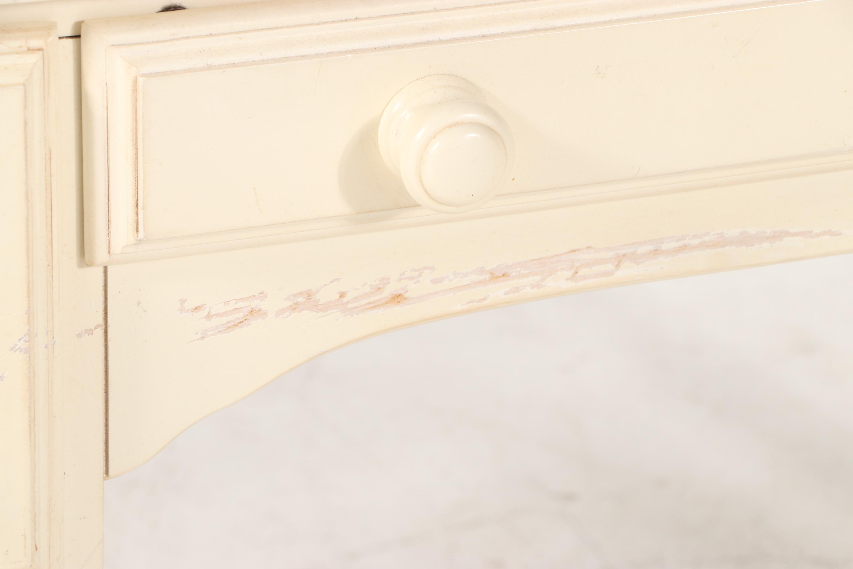 Ethan Allen "Chloe" Cream-Painted Vanity Table