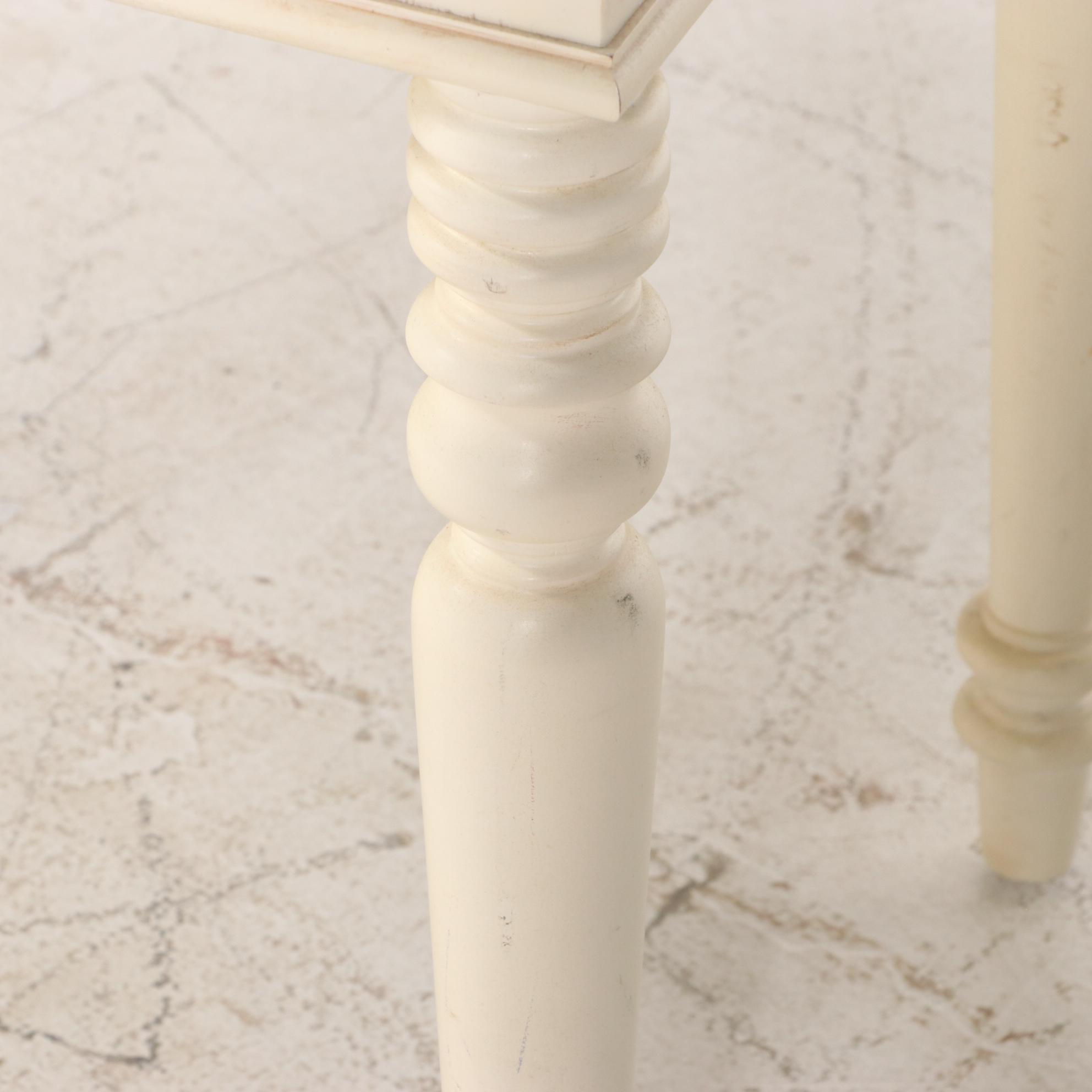 Ethan Allen "Chloe" Cream-Painted Vanity Table