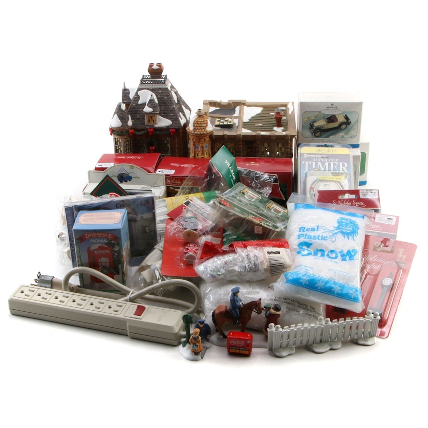 Department 56 "Fire Station No. 1" and Other Christmas Holiday Decor