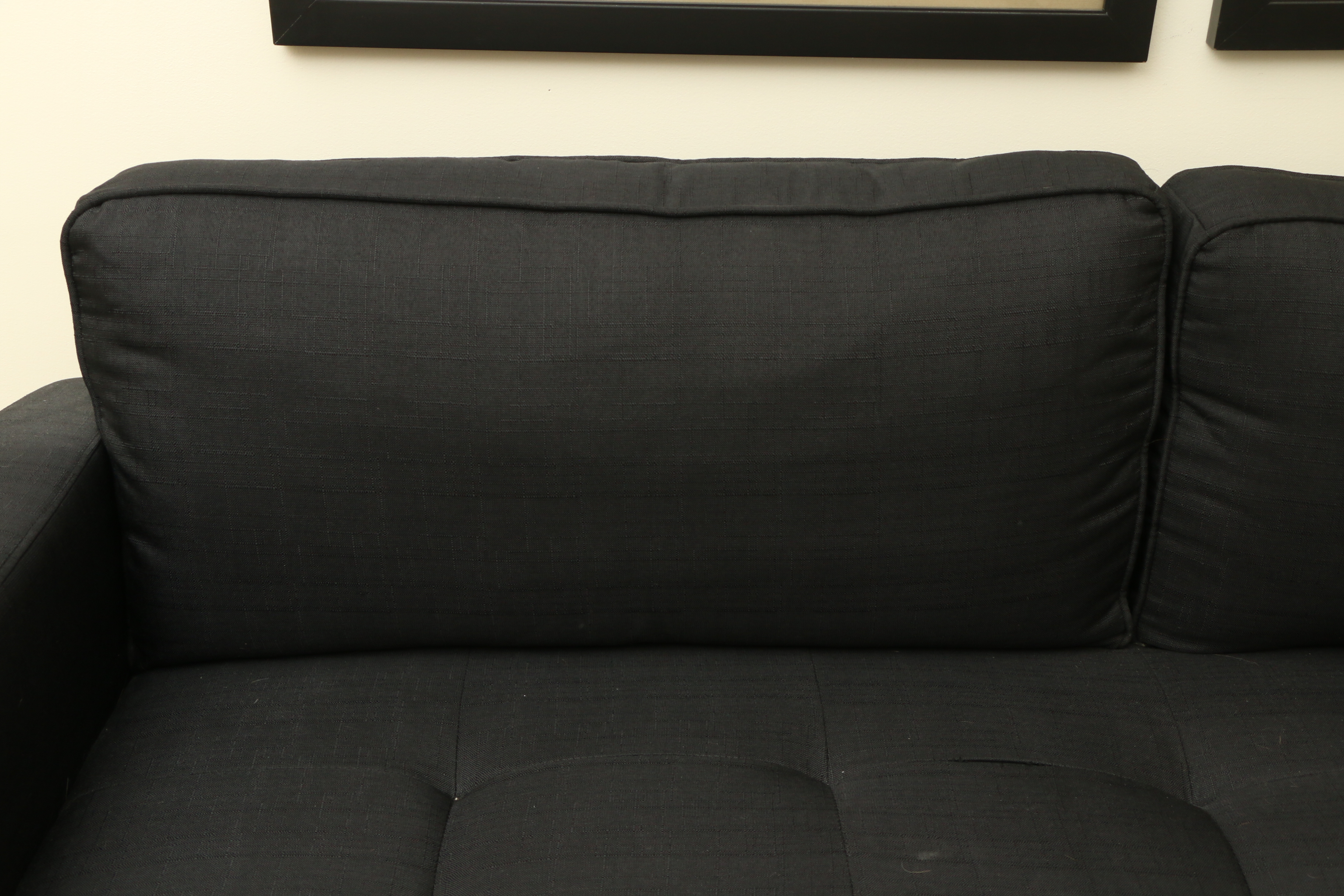 IKEA Tufted Blue-Black Two-Seat Sofa