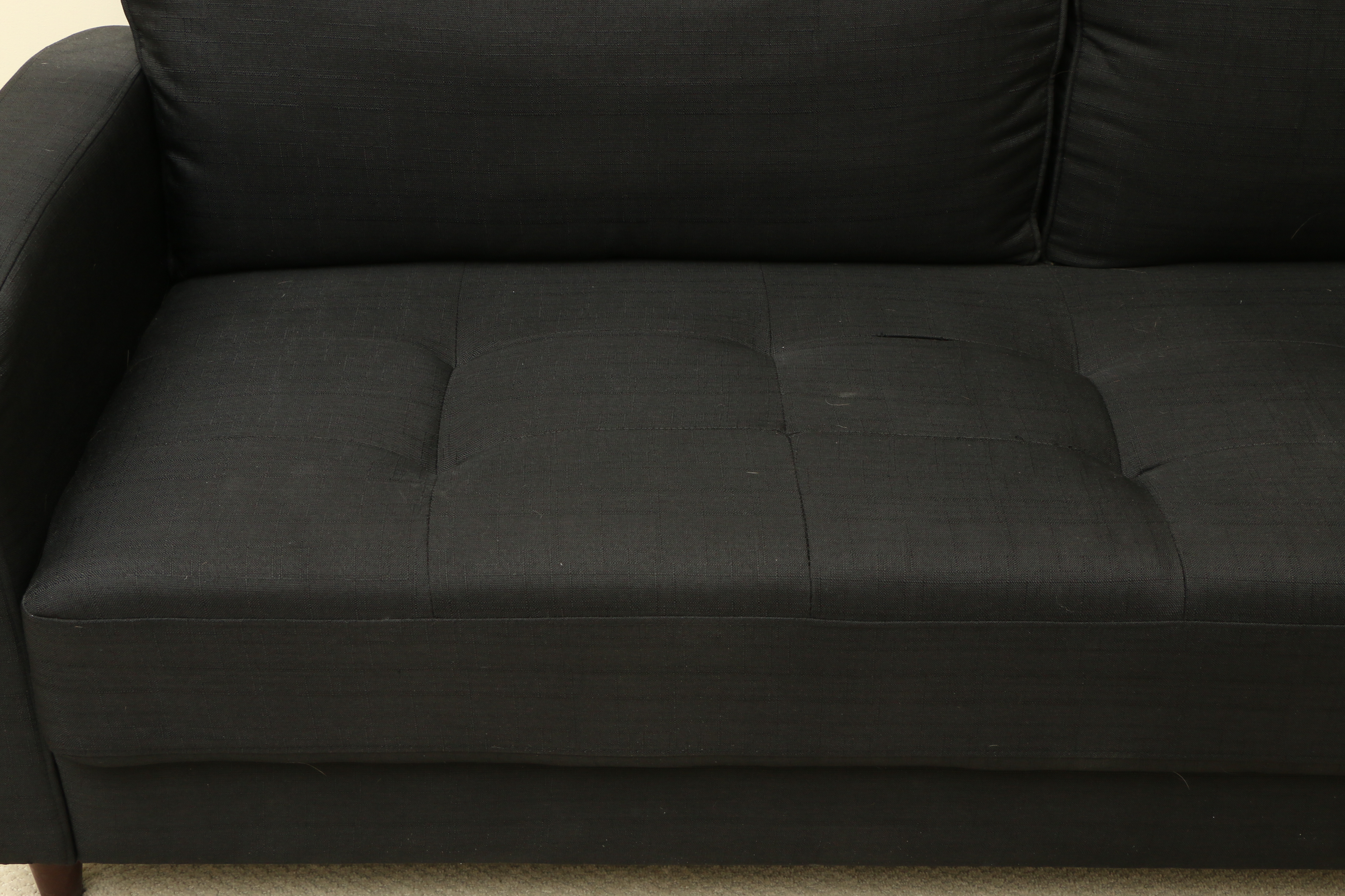 IKEA Tufted Blue-Black Two-Seat Sofa
