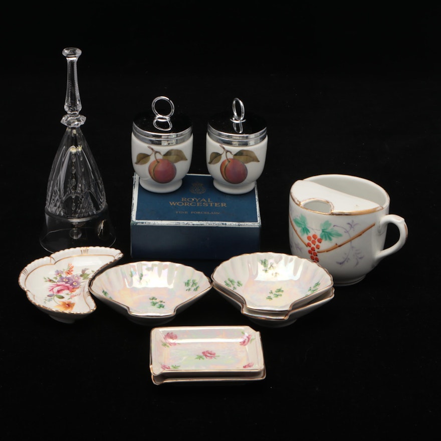 Royal Worcester, Royal Crown Derby, and Royal Winton Porcelain Table Accessories