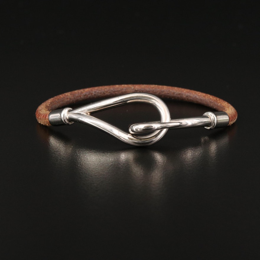 Hermès Leather Jumbo Hook Bracelet