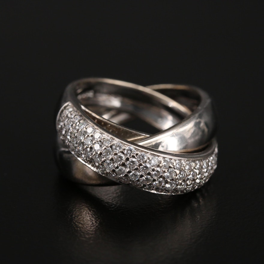 Alfieri & St. John 18K Diamond Rolling Ring