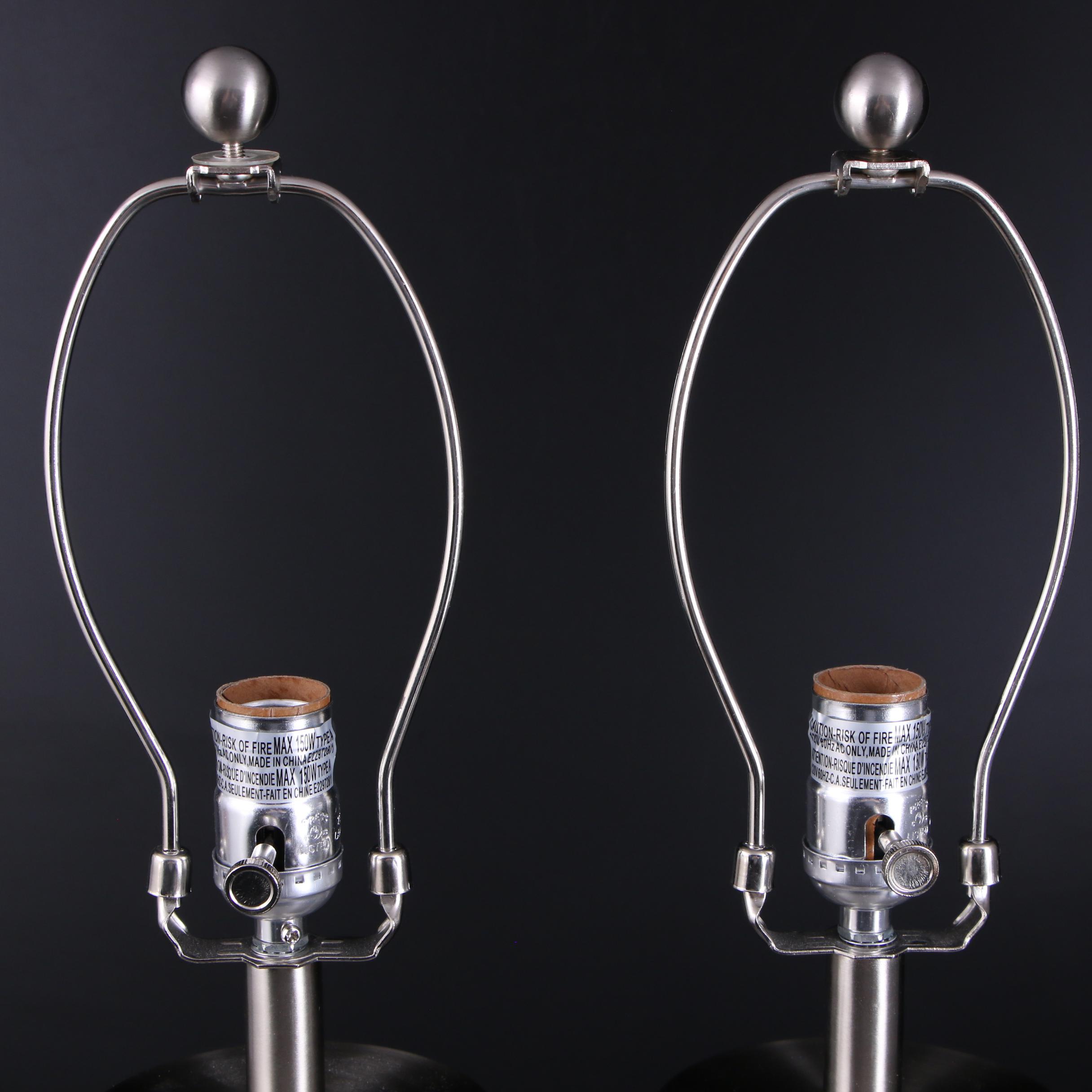 Modernist Style Fillable Clear Glass Cylinder Table Lamps