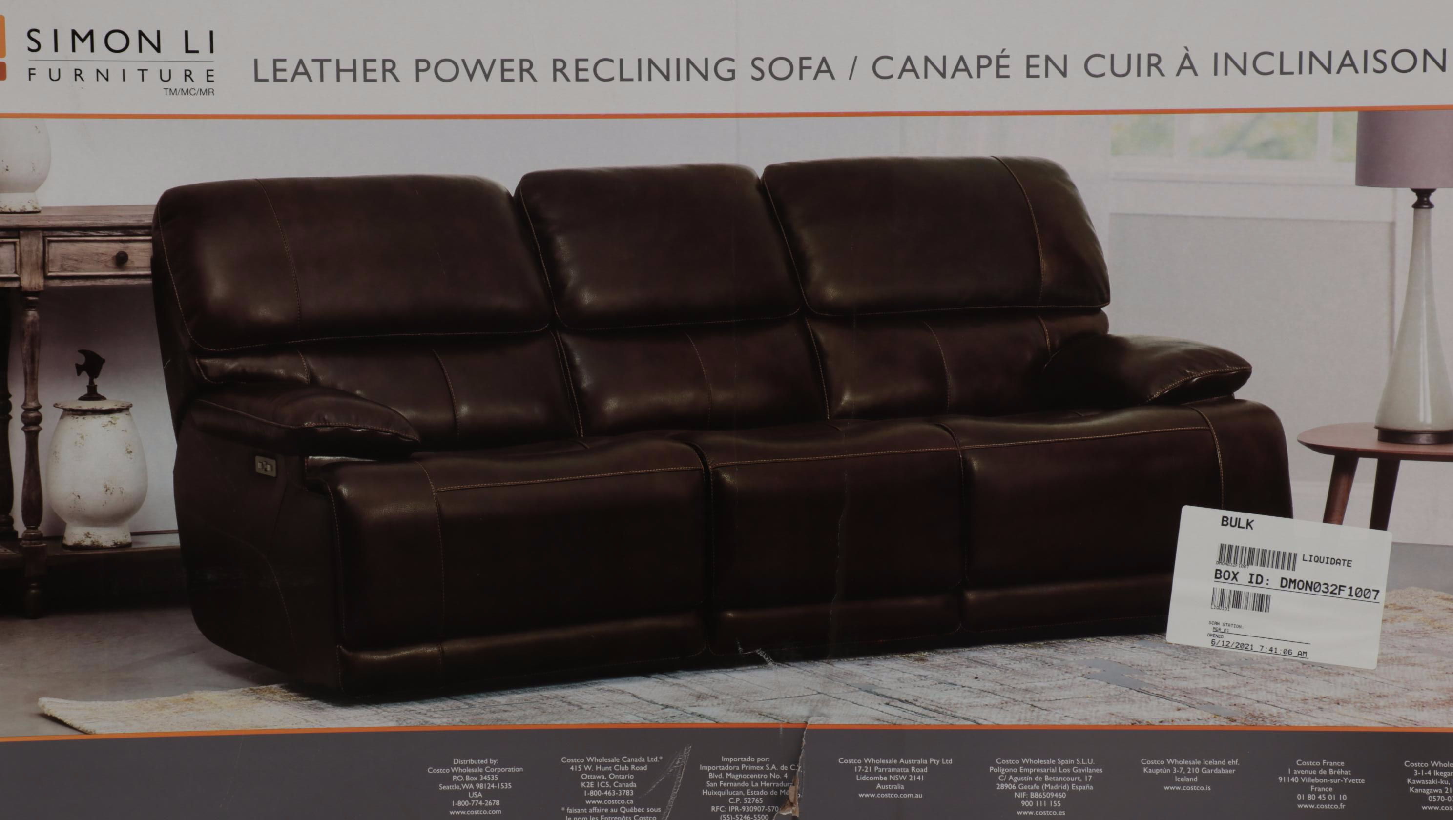 Simon Lee Furniture Aleena Leather Power Reclining Sofa with Power Headrest