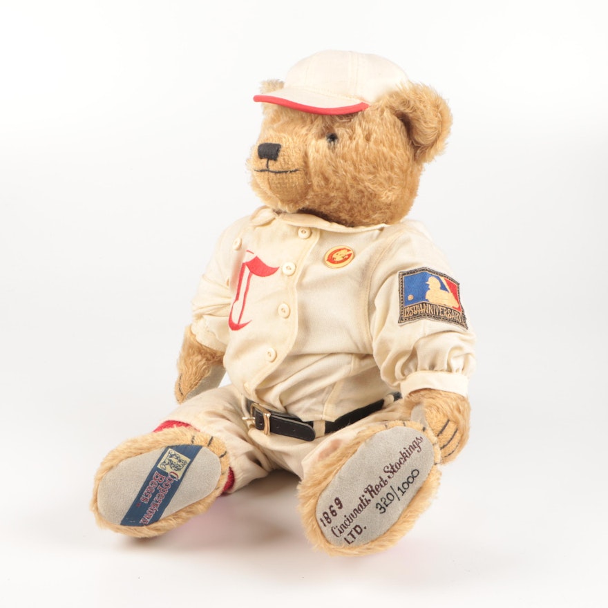 Limited Edition 125th Anniversary "Cincinnati Red Stockings" Teddy Bear