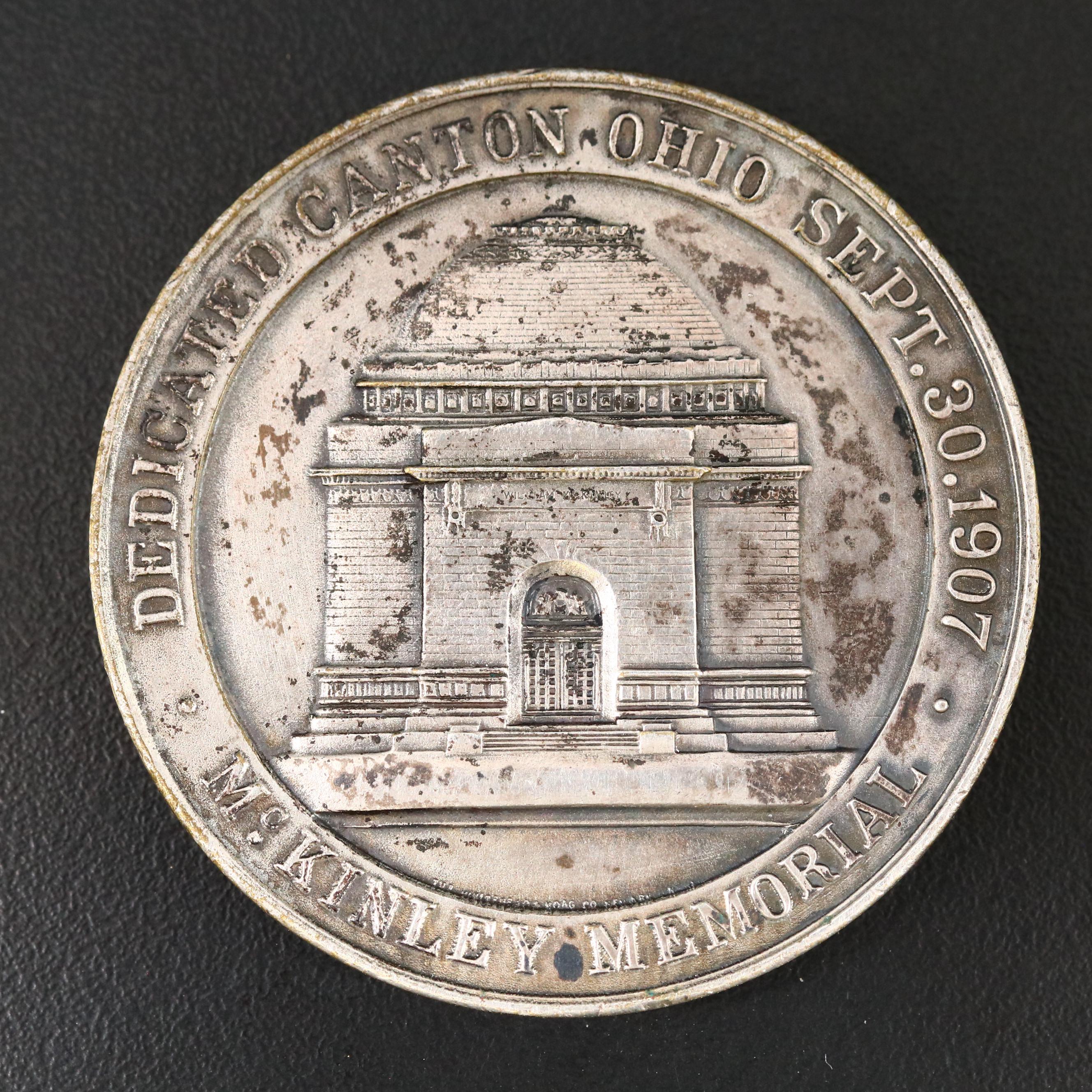 1907 President William McKinley Memorial Dedication Medal