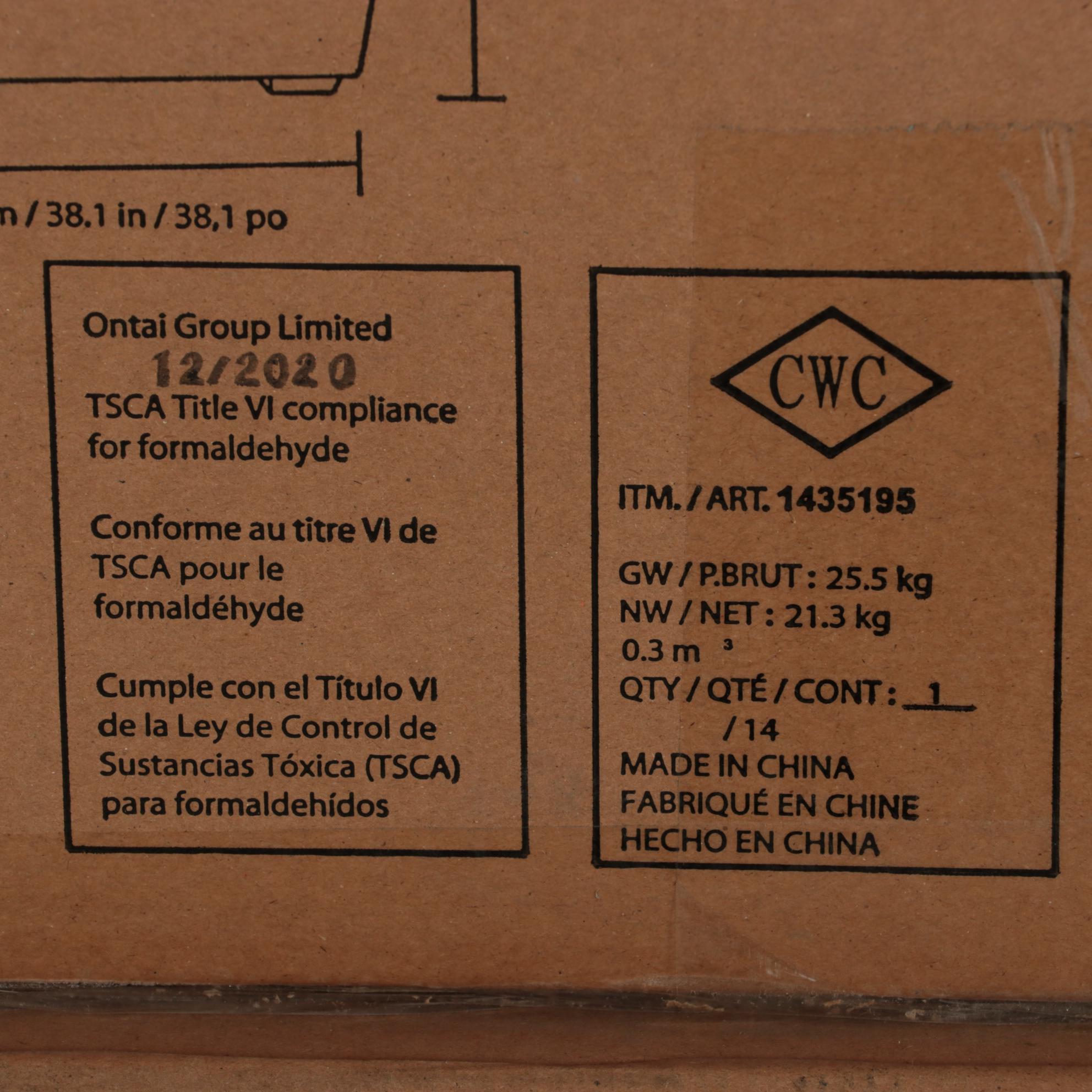 "Amberley" Modern Fabric Sectional with Storage Ottoman