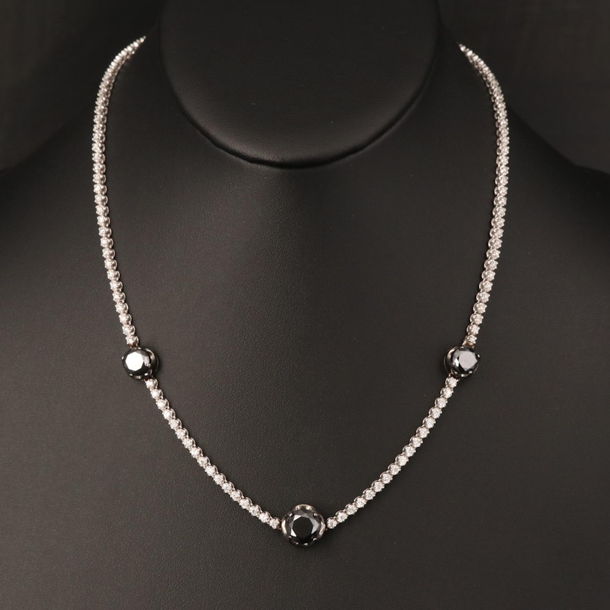 14K Moissanite and 3.35 CTW Diamond Necklace