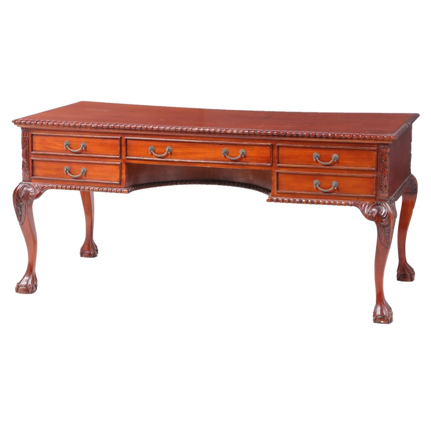 Chippendale Style Mahogany Partner's Writing Table
