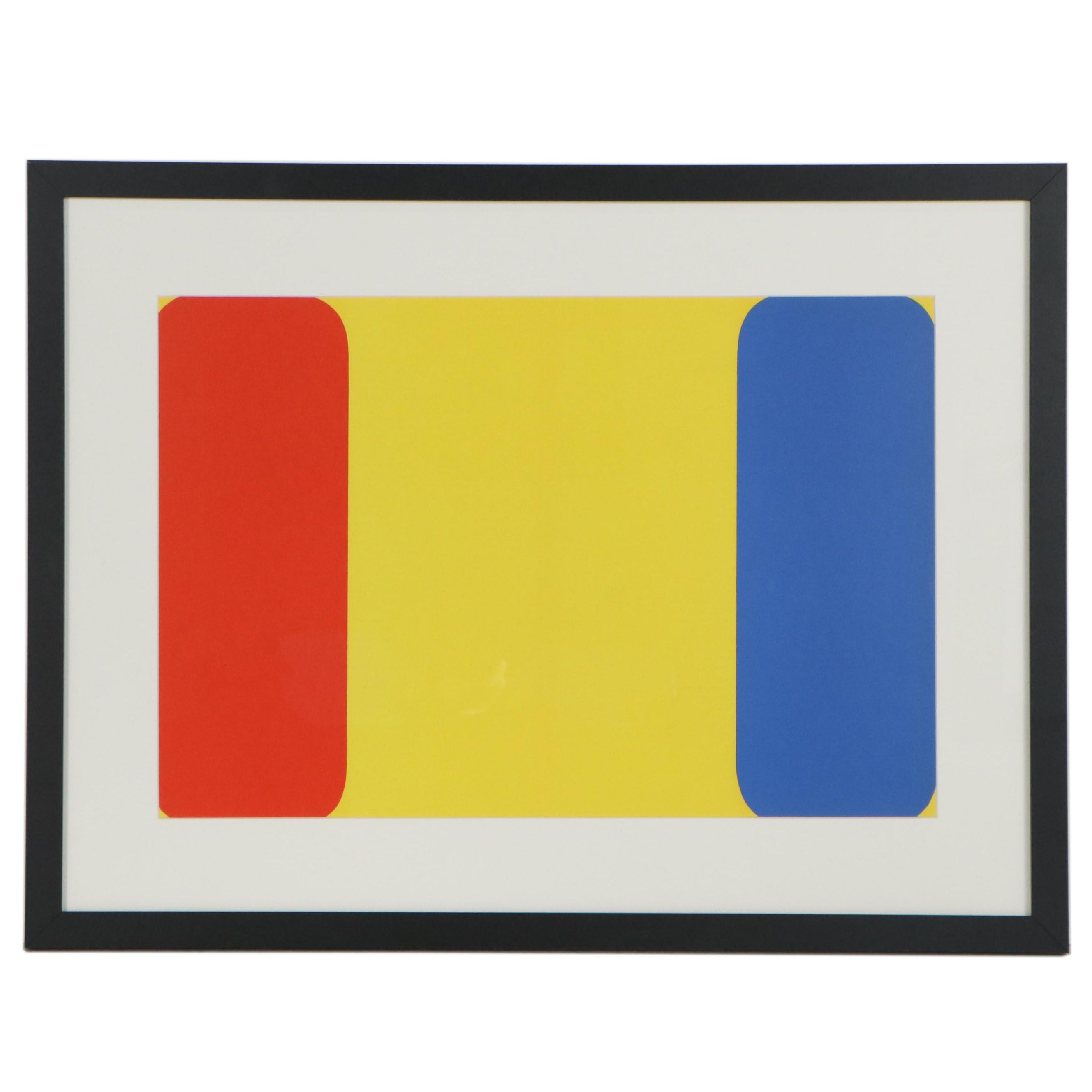 Ellsworth Kelly Double-Page Color Lithograph for "Derrière le Miroir," 1964