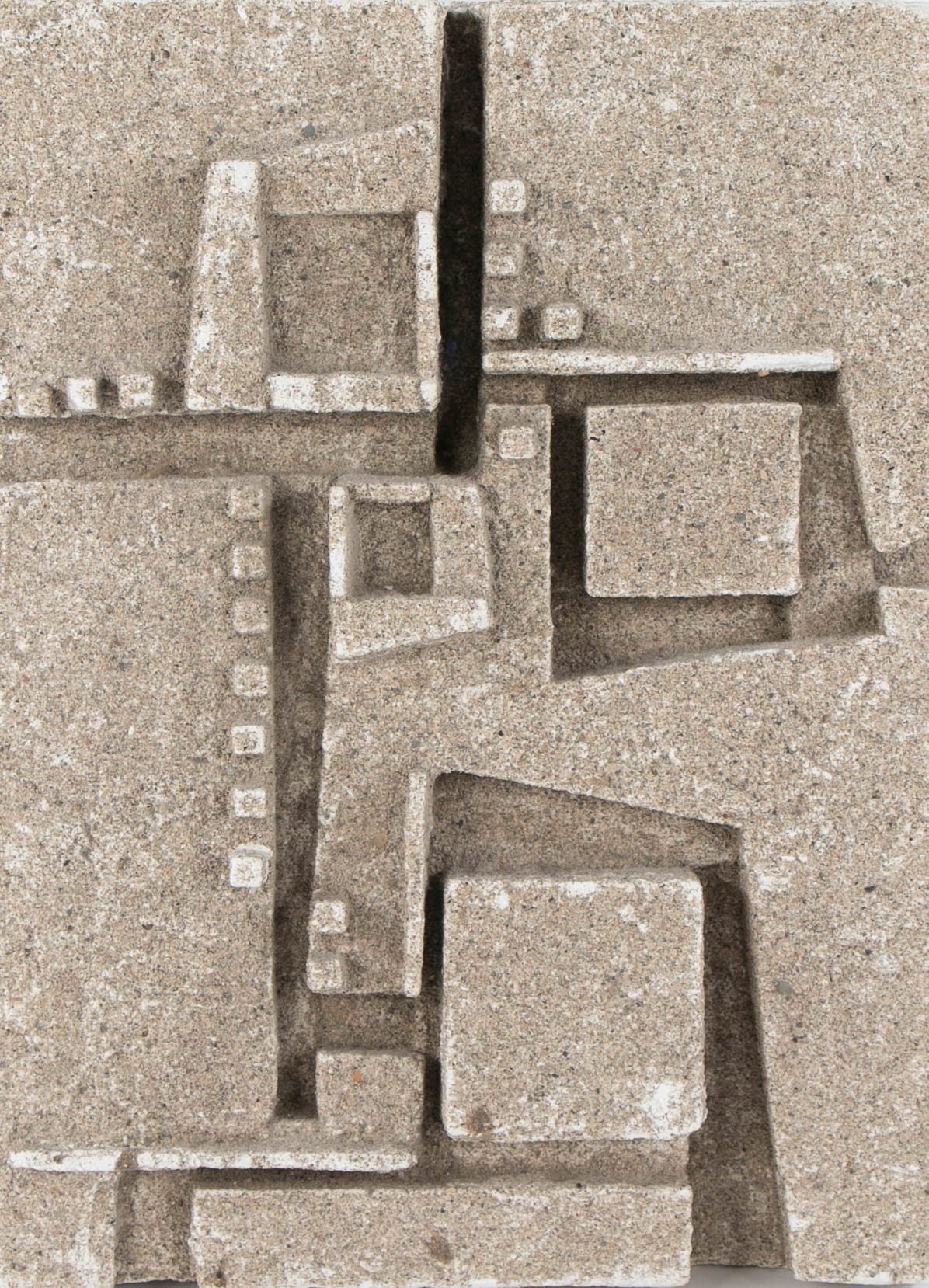 Abstract Concrete Relief Wall Sculpture