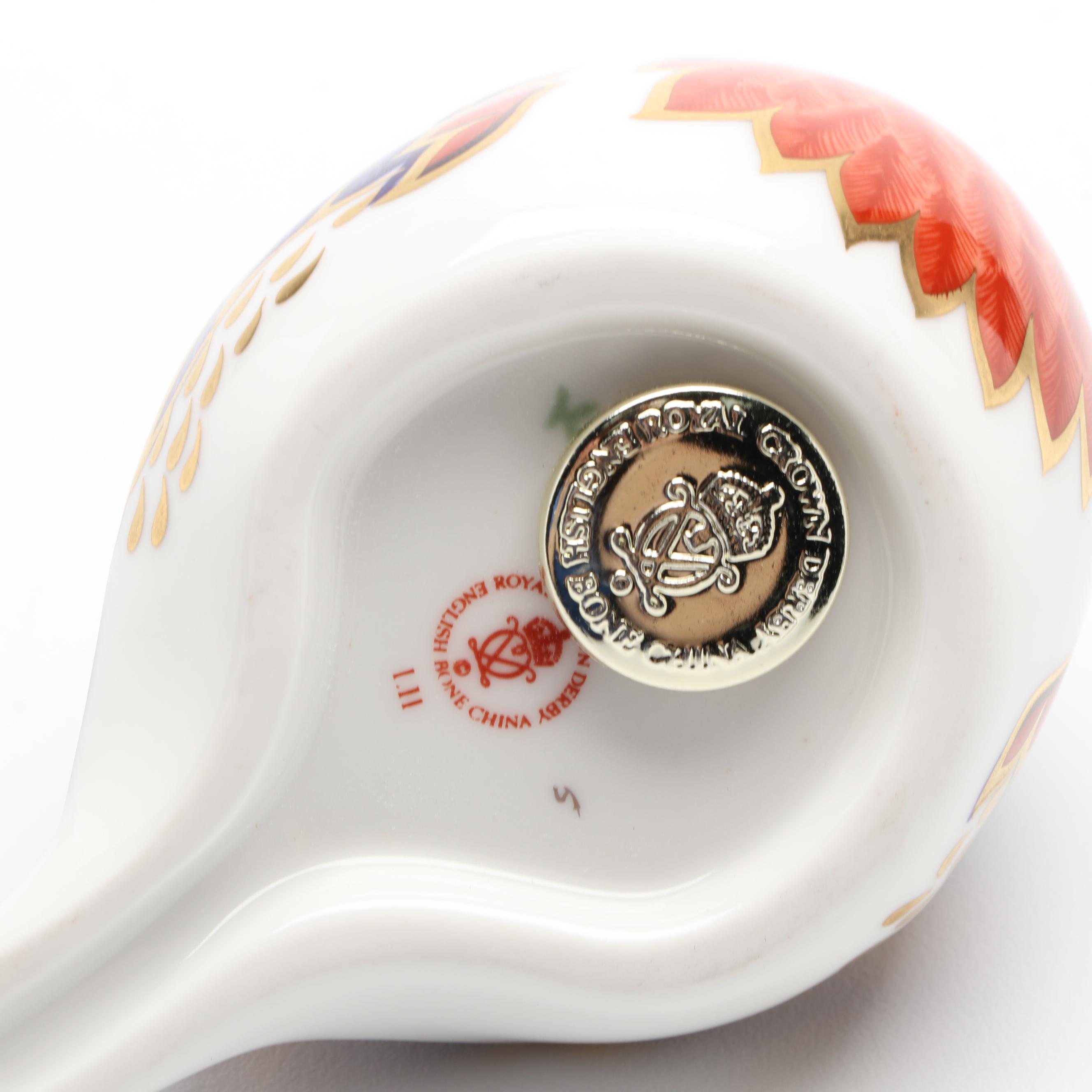 Royal Crown Derby "Imari Collection" Porcelain Bird Figurine