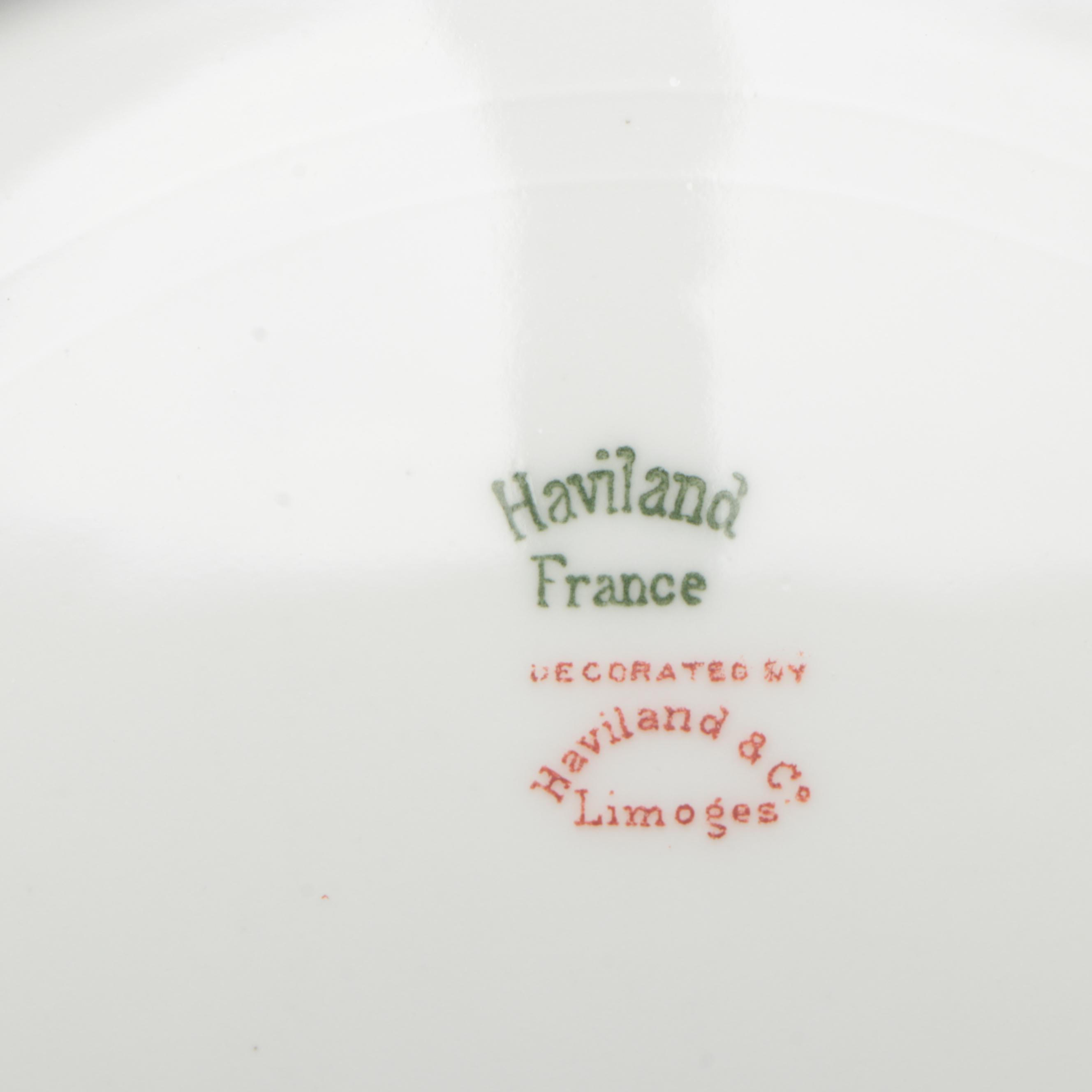 Haviland & Co. Limoges "Silver Anniversary" Porcelain Dinnerware