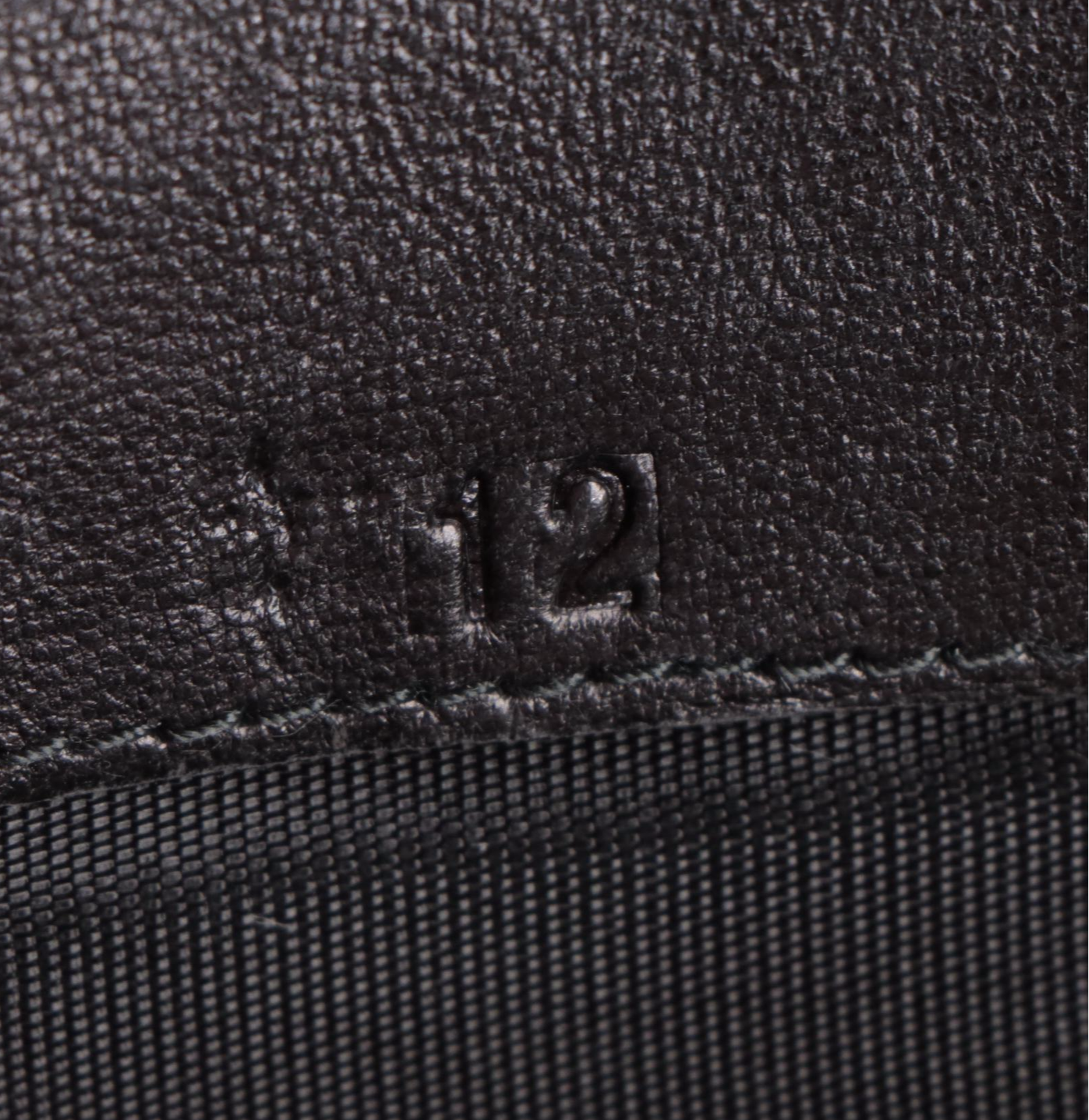 Prada Zipper Organizer in Black Smooth Leather