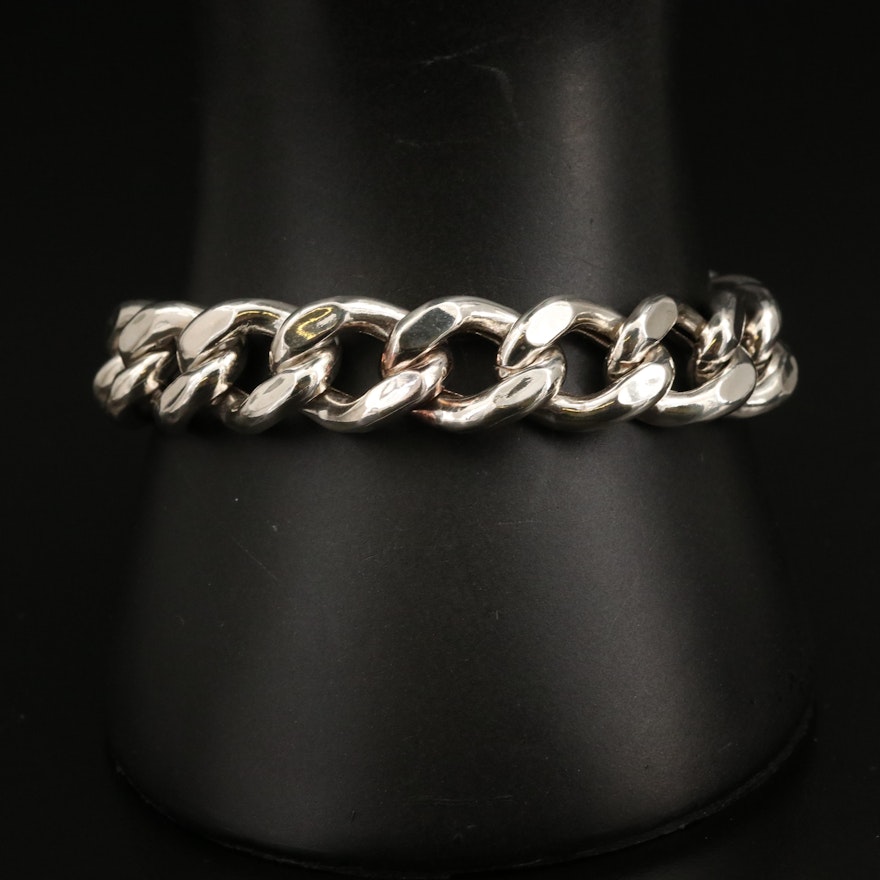 Sterling Curb Chain Bracelet