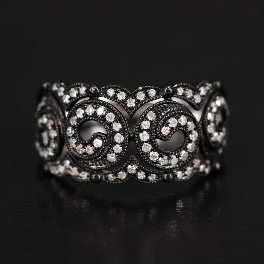 EFFY 14K WHITE GOLD DIAMOND RING